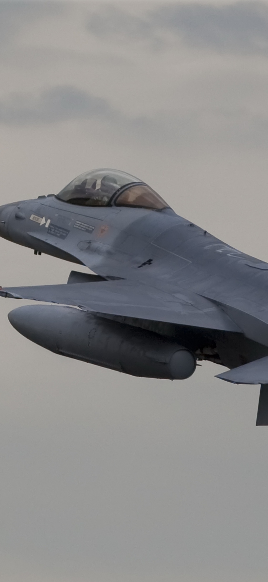 Schwarzes Düsenflugzeug in Der Luft Während Des Tages. Wallpaper in 1125x2436 Resolution