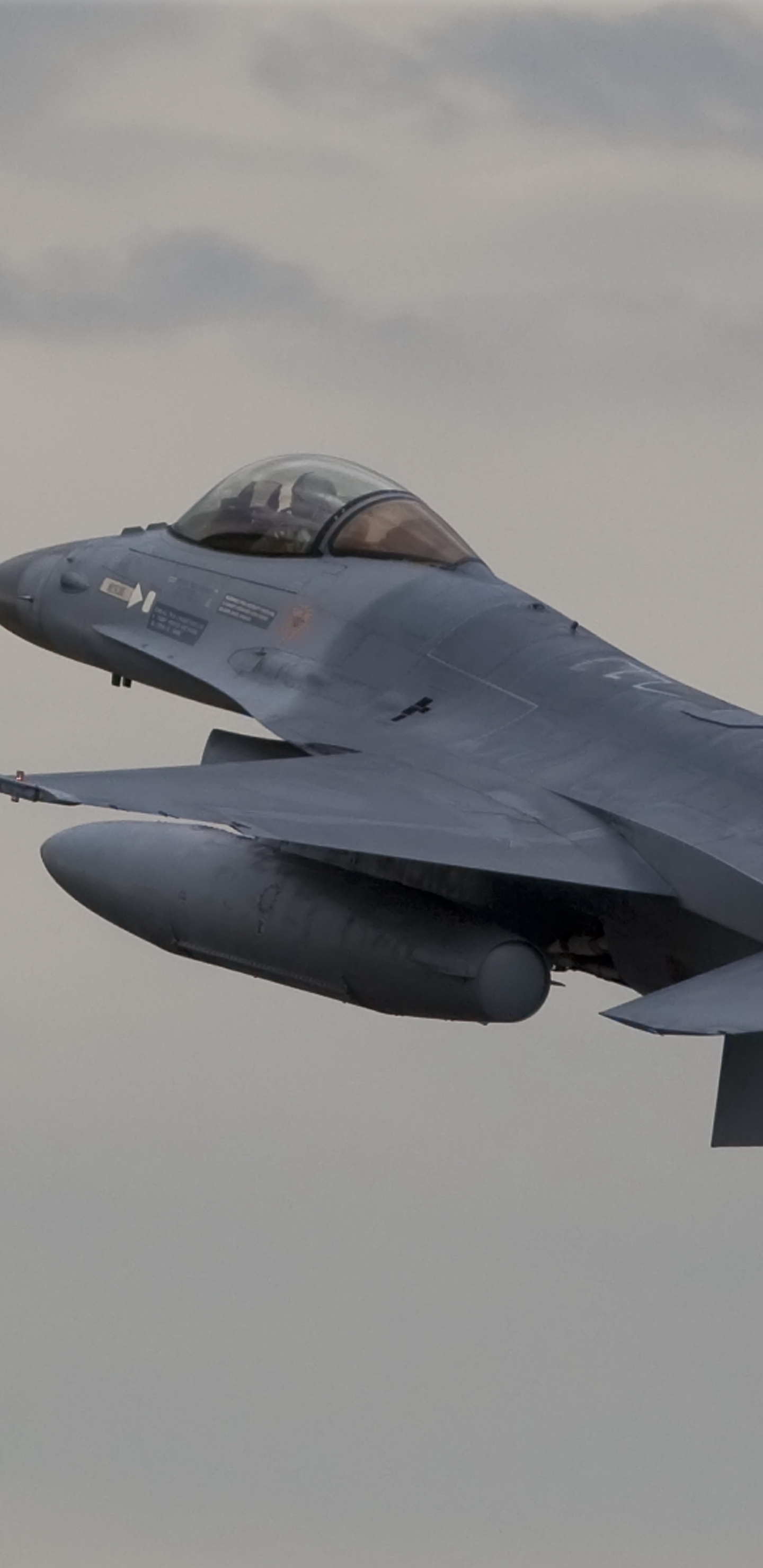 Schwarzes Düsenflugzeug in Der Luft Während Des Tages. Wallpaper in 1440x2960 Resolution