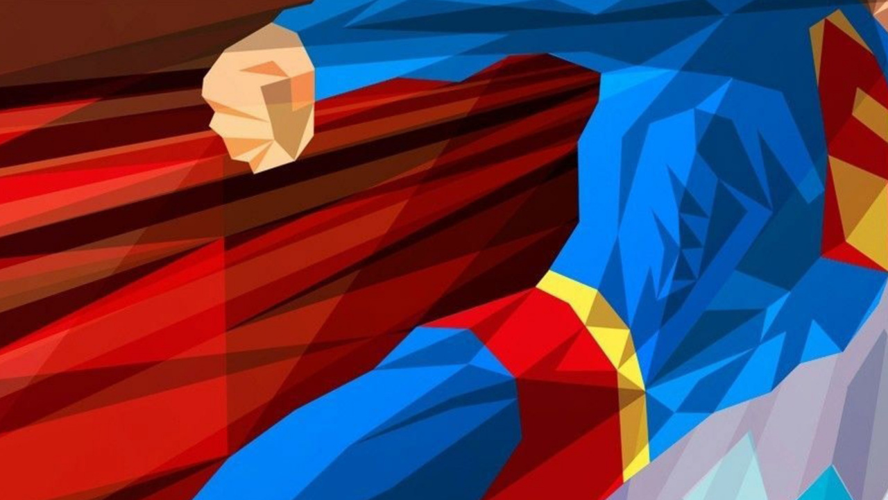 Rote Blaue Und Weiße Abstrakte Malerei. Wallpaper in 1280x720 Resolution