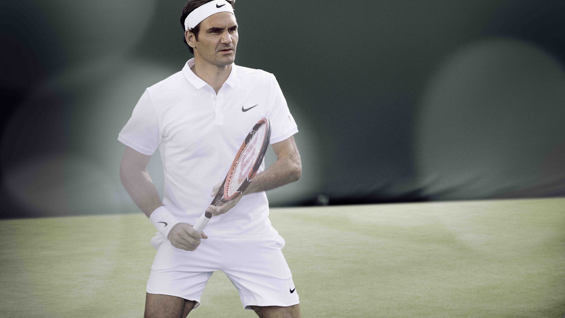 Man in White Crew Neck T-shirt and White Shorts Holding Golf Club. Wallpaper in 1920x1080 Resolution