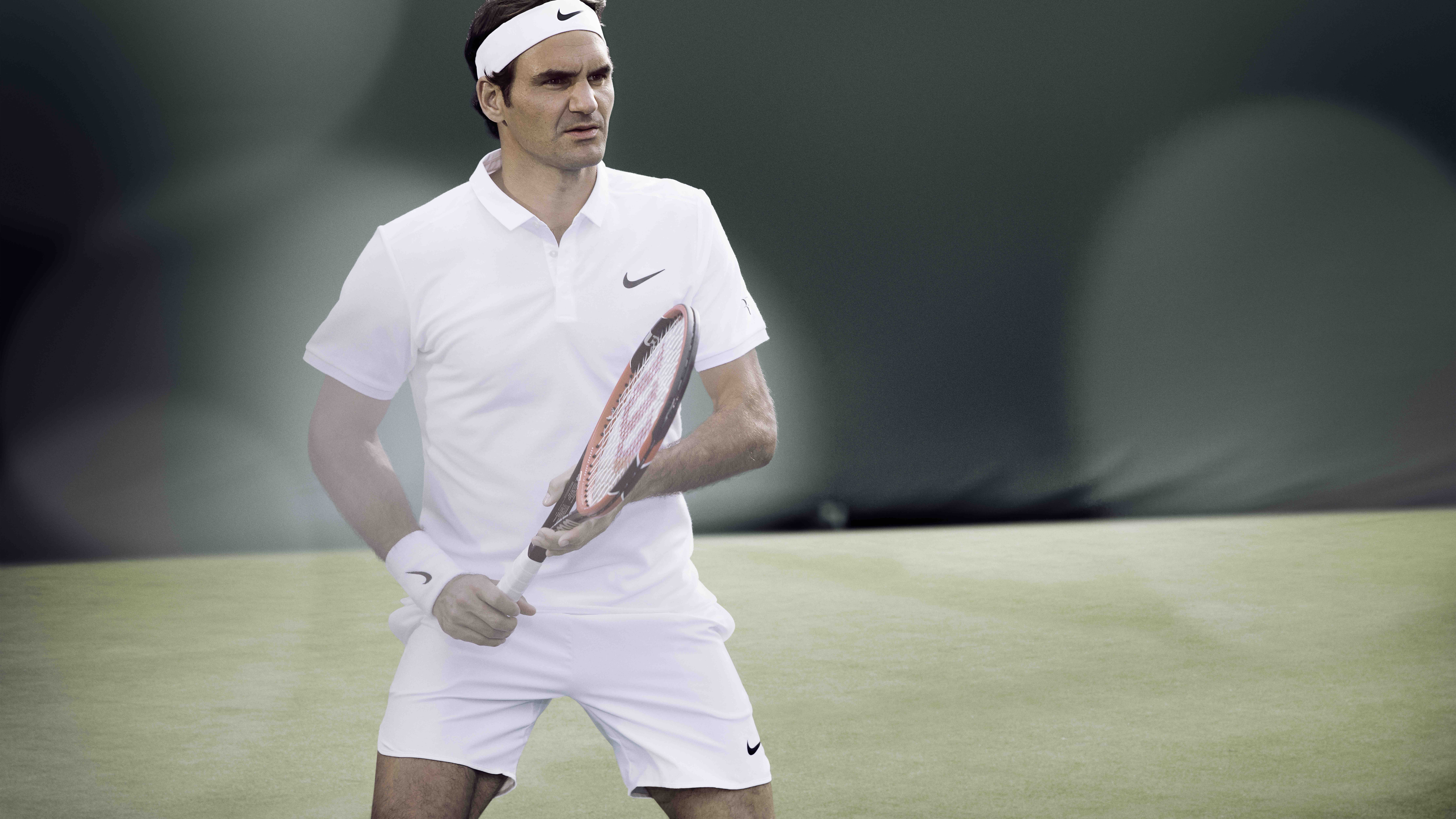 Man in White Crew Neck T-shirt and White Shorts Holding Golf Club. Wallpaper in 7680x4320 Resolution