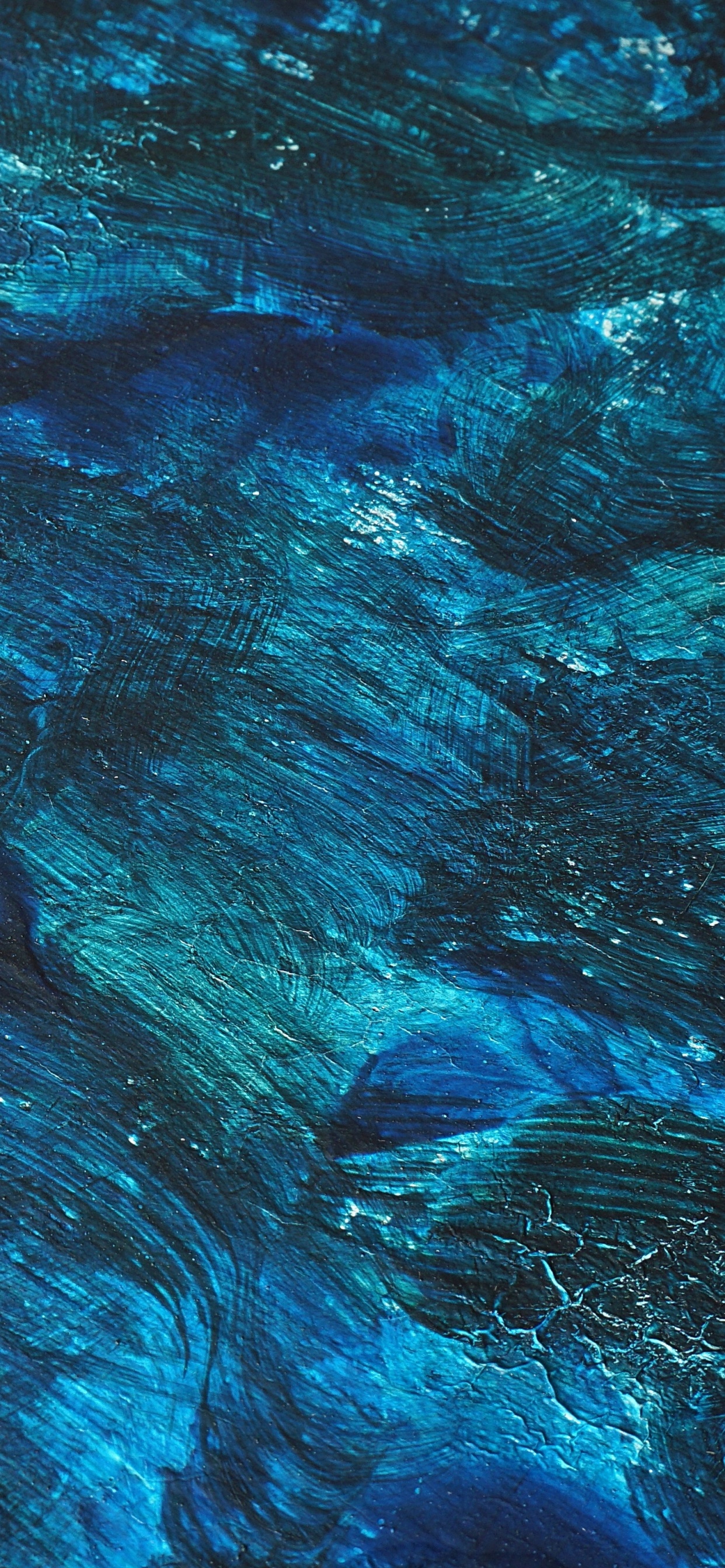 Blue and White Abstract Painting. Wallpaper in 1242x2688 Resolution