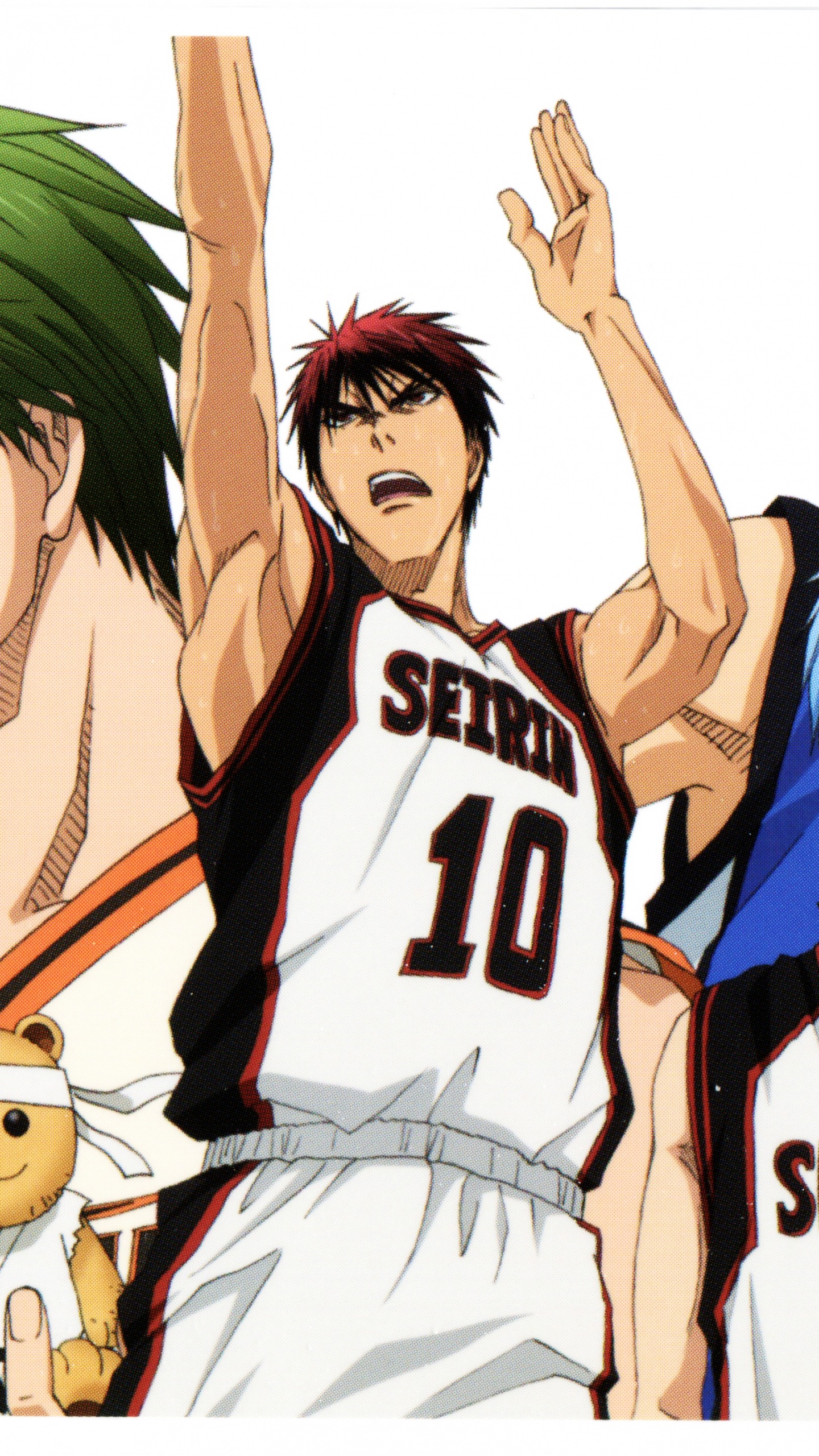 3 Women in White and Black Shirts Anime Character. Wallpaper in 1440x2560 Resolution