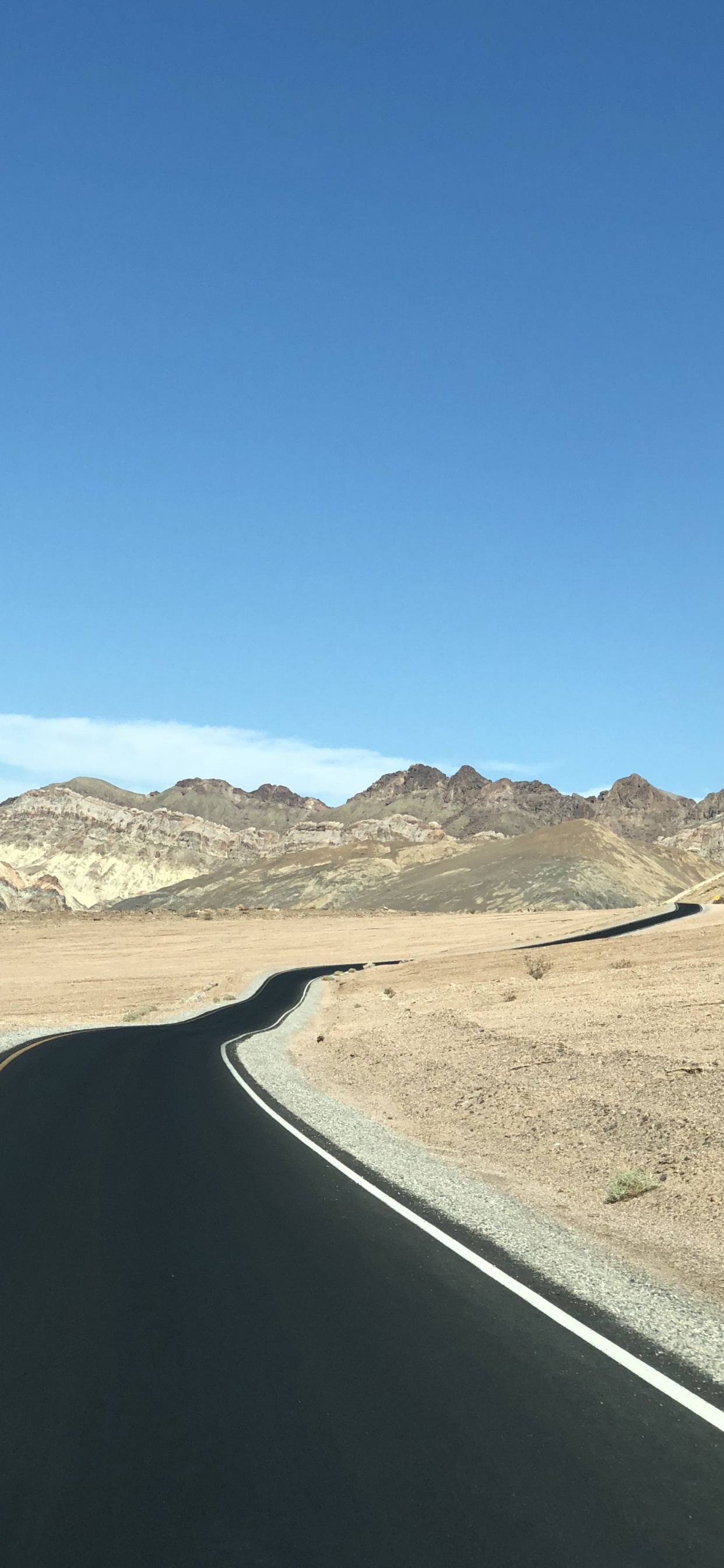Nevada, el Valle de la Muerte, el Parque Nacional Valle de la Muerte, Rey, Carretera. Wallpaper in 1242x2688 Resolution