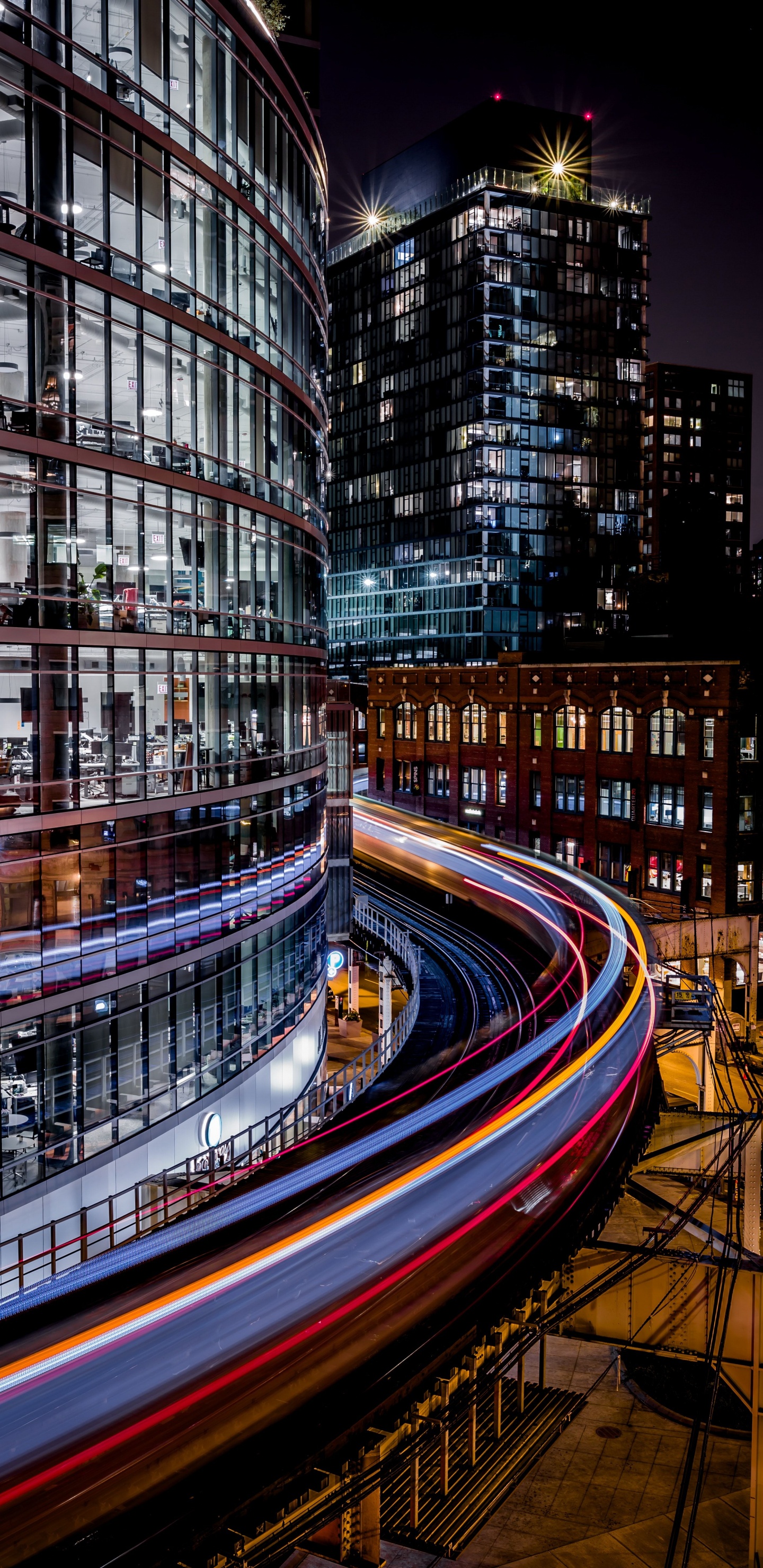 Time Lapse Photography of City During Night Time. Wallpaper in 1440x2960 Resolution