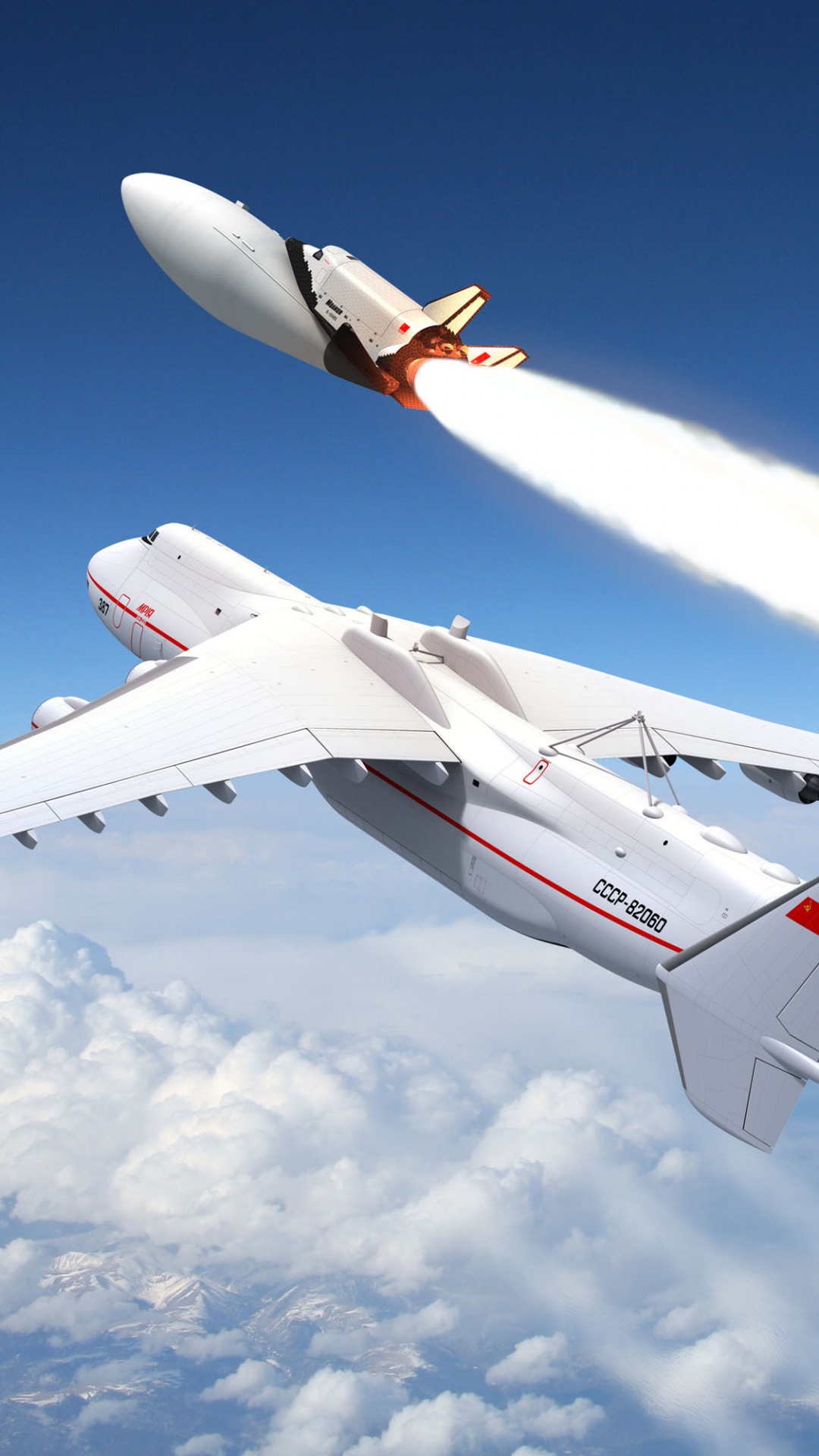 White and Red Jet Plane in Mid Air During Daytime. Wallpaper in 1080x1920 Resolution