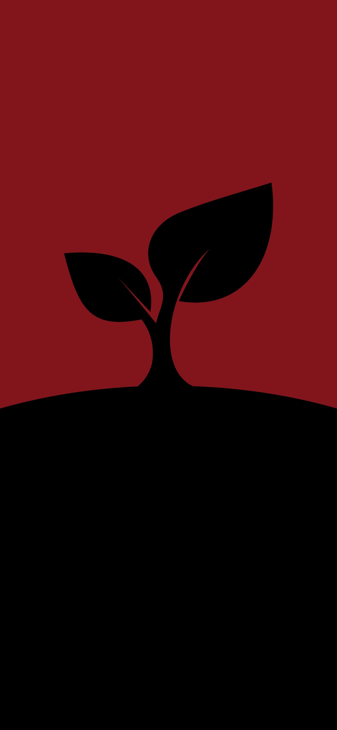 Corazón Rojo Con Ilustración de Alas Negras. Wallpaper in 1125x2436 Resolution