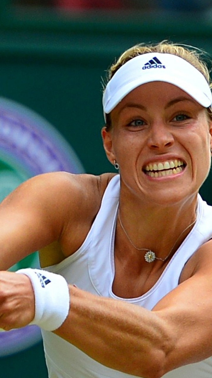 Woman in White Tank Top Holding Tennis Racket. Wallpaper in 720x1280 Resolution