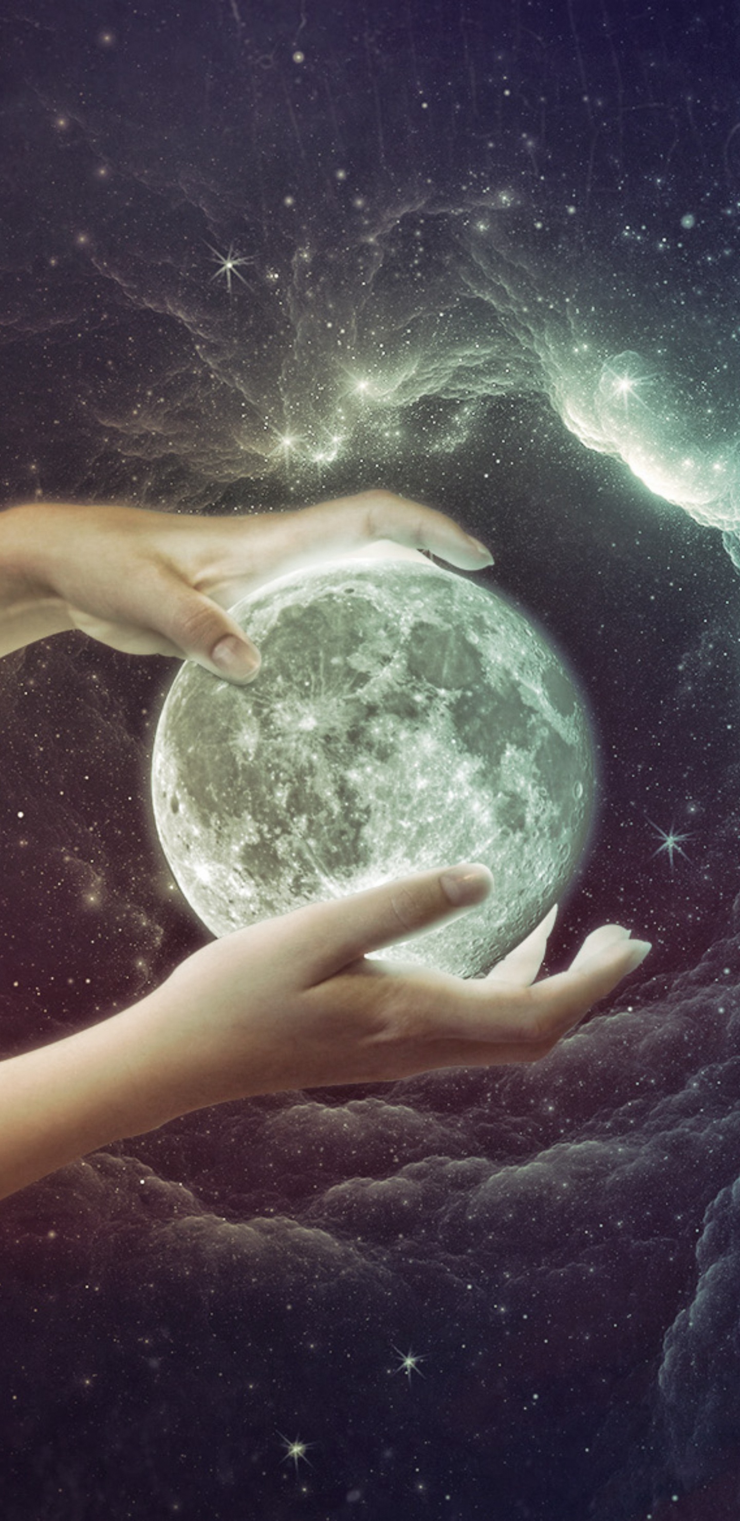 Persona Sosteniendo Una Bola Blanca y Gris. Wallpaper in 1440x2960 Resolution