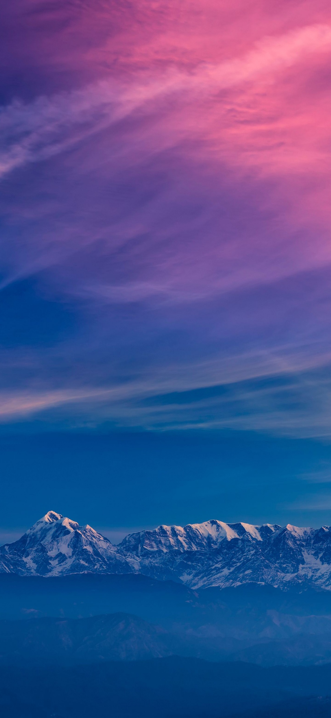 Blue, Cloud, Mountain, Nature, Mountainous Landforms. Wallpaper in 1125x2436 Resolution