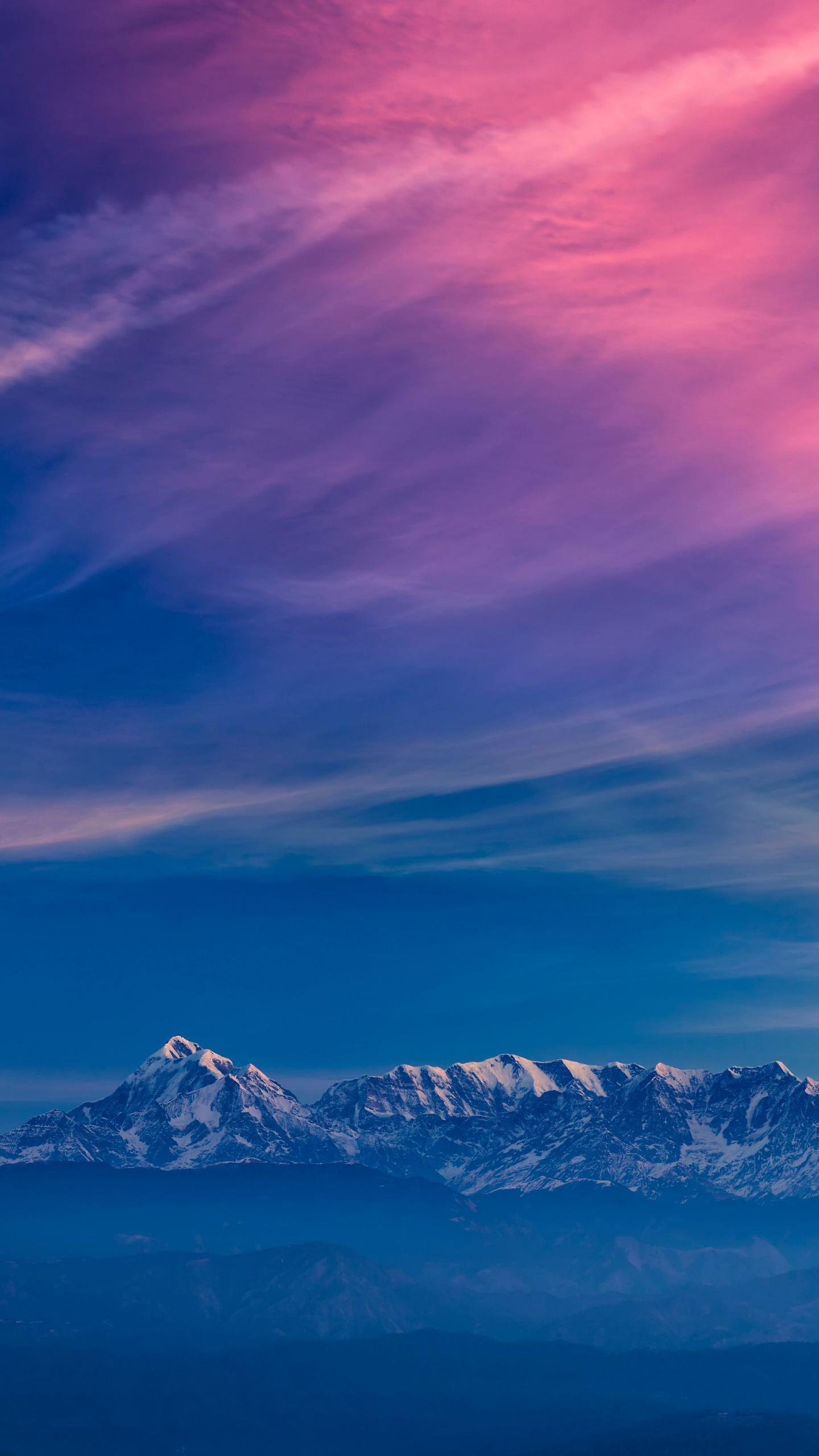 Blue, Cloud, Mountain, Nature, Mountainous Landforms. Wallpaper in 1440x2560 Resolution