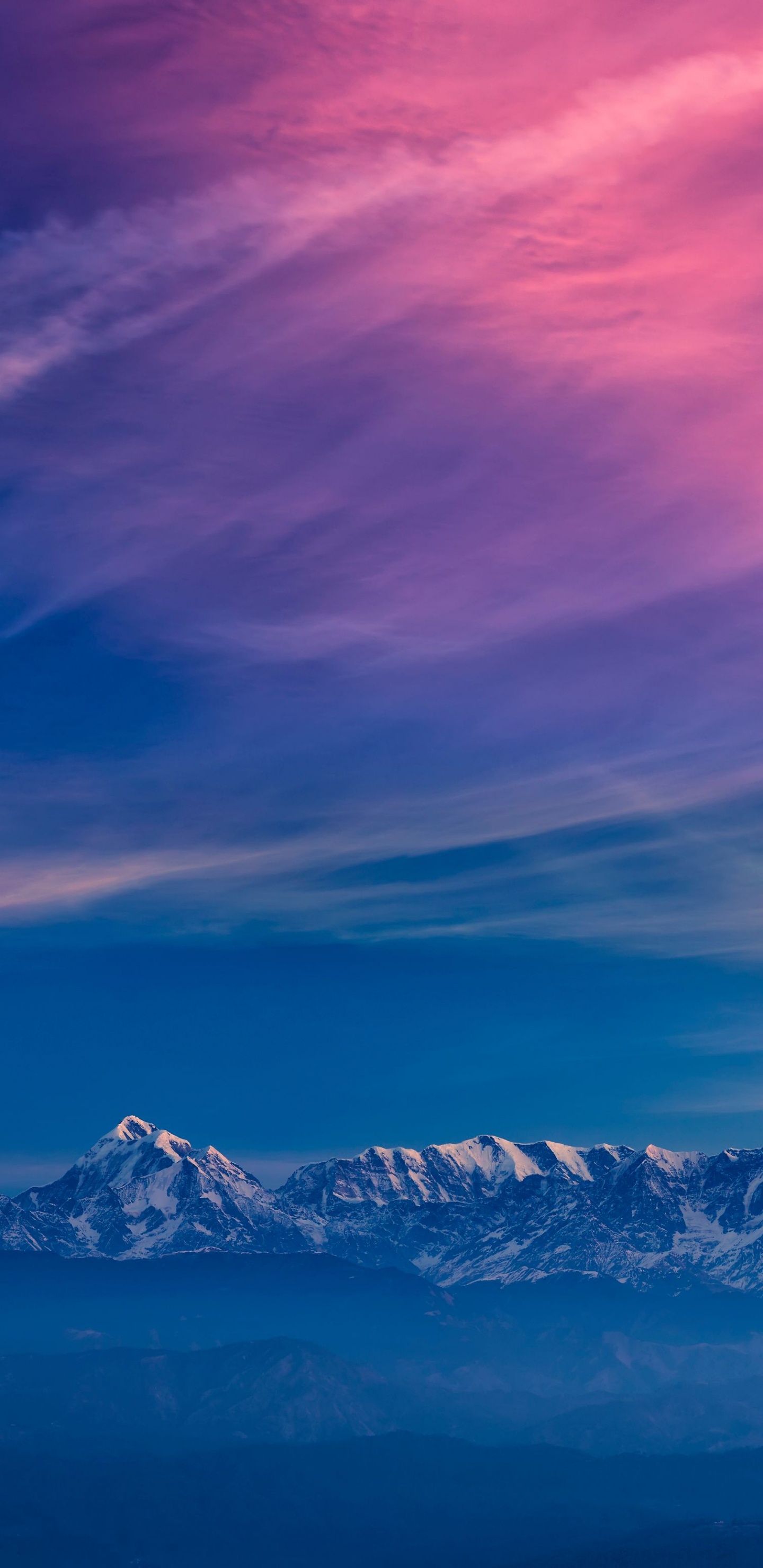 Blau, Cloud, Natur, Bergigen Landschaftsformen, Bergkette. Wallpaper in 1440x2960 Resolution