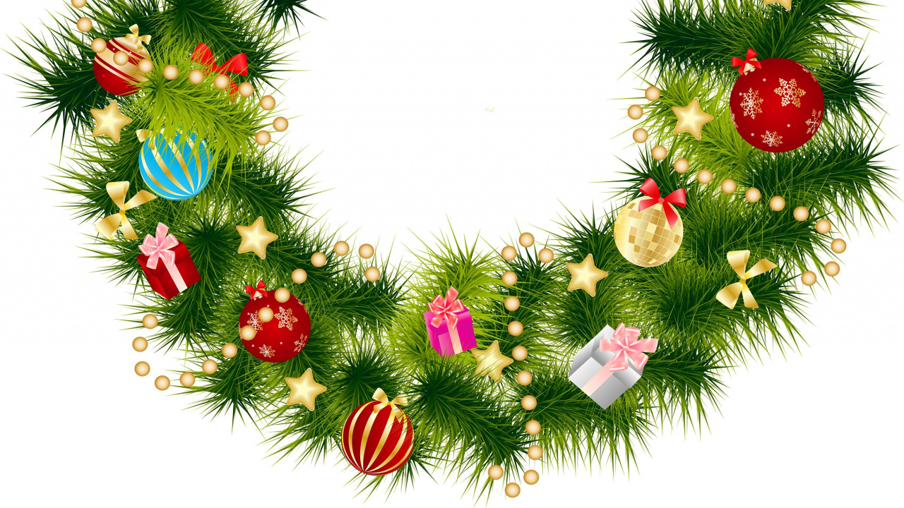 Clip Art, Christmas Day, Garland, Christmas Decoration, Christmas Tree. Wallpaper in 1280x720 Resolution