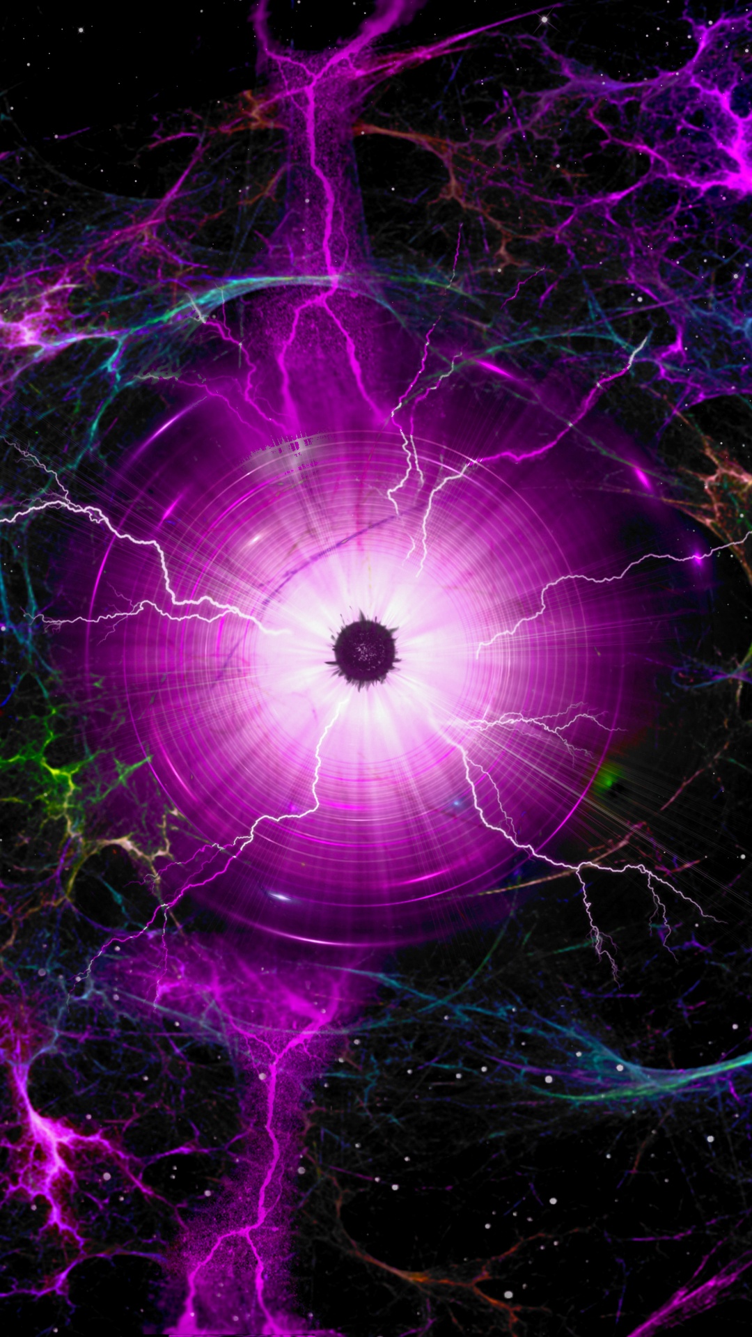 Fond D'écran Numérique Violet et Bleu Clair. Wallpaper in 1080x1920 Resolution