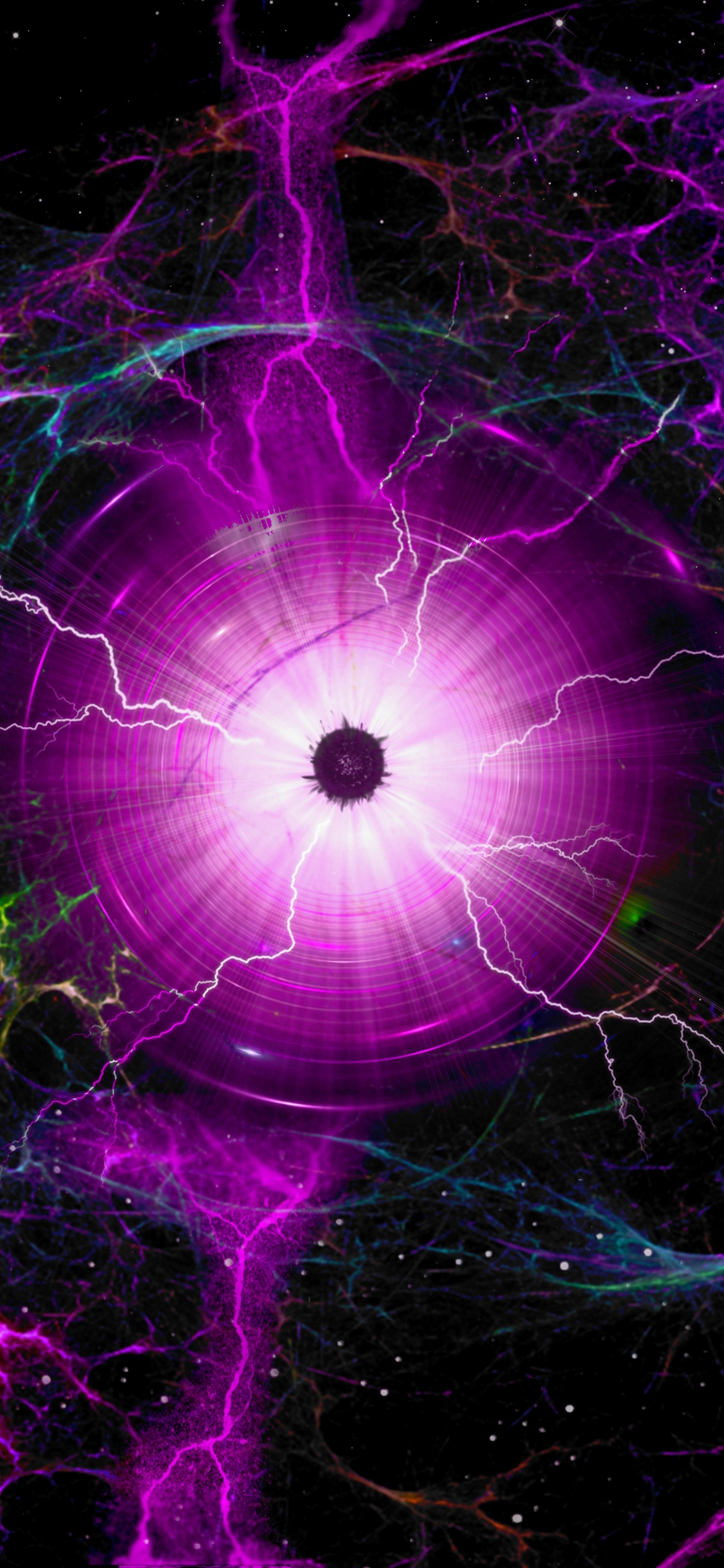 Purple and Blue Light Digital Wallpaper. Wallpaper in 1125x2436 Resolution