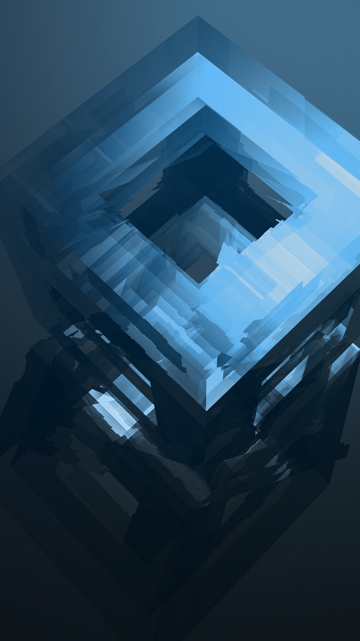 Weißer Und Schwarzer 3D-Würfel. Wallpaper in 720x1280 Resolution