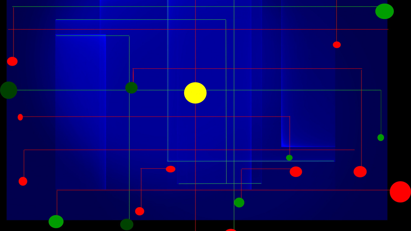 Blue and Yellow Abstract Illustration. Wallpaper in 1366x768 Resolution
