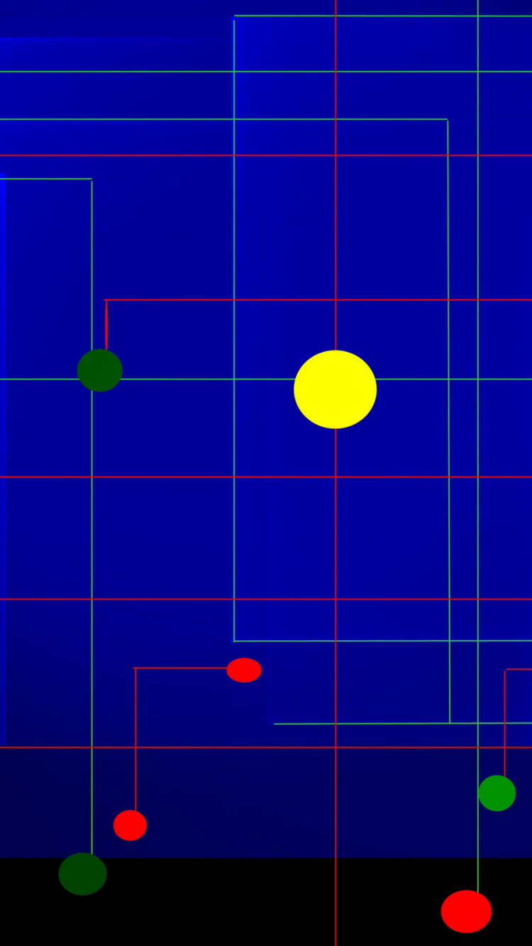 Blue and Yellow Abstract Illustration. Wallpaper in 750x1334 Resolution