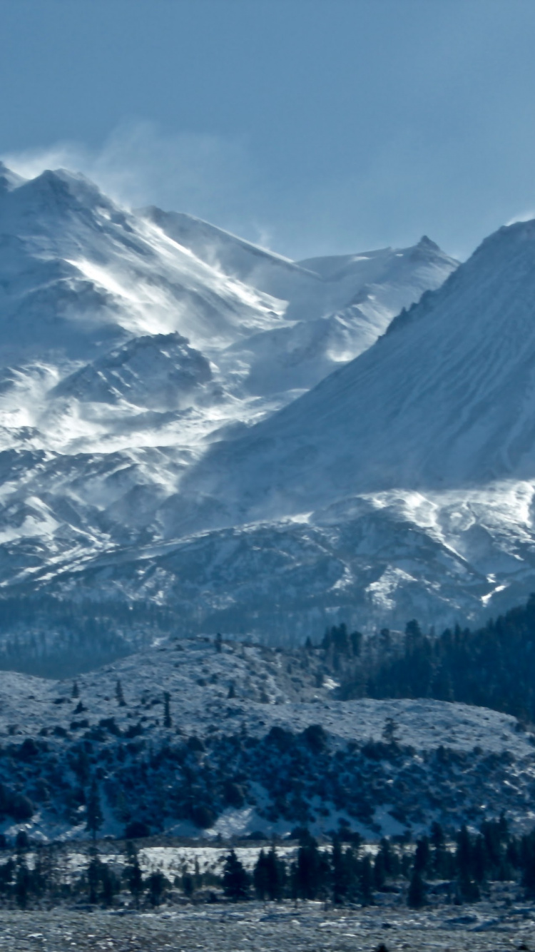 Snow Covered Mountain During Daytime. Wallpaper in 750x1334 Resolution