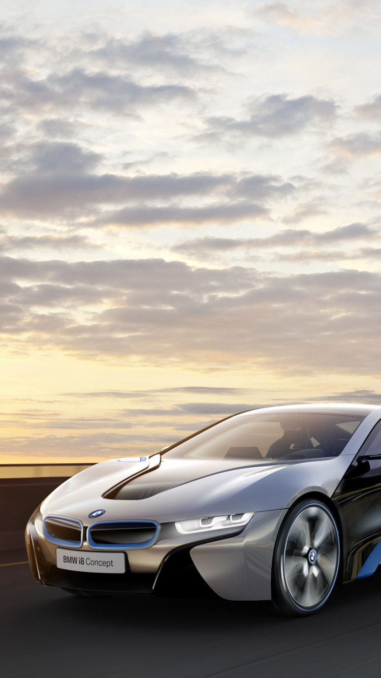 Silver Porsche 911 on Road During Sunset. Wallpaper in 750x1334 Resolution