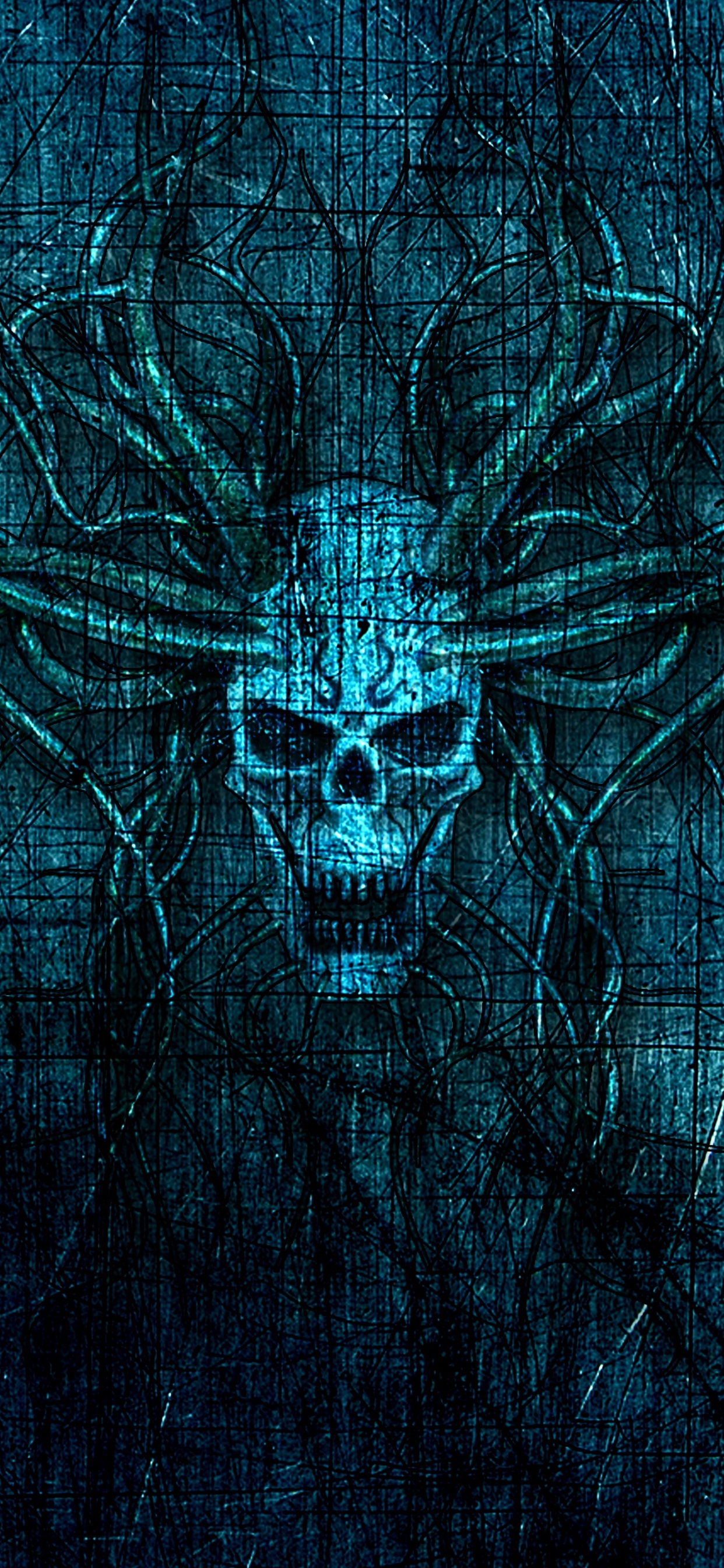 Purple and Black Spider Sketch. Wallpaper in 1242x2688 Resolution