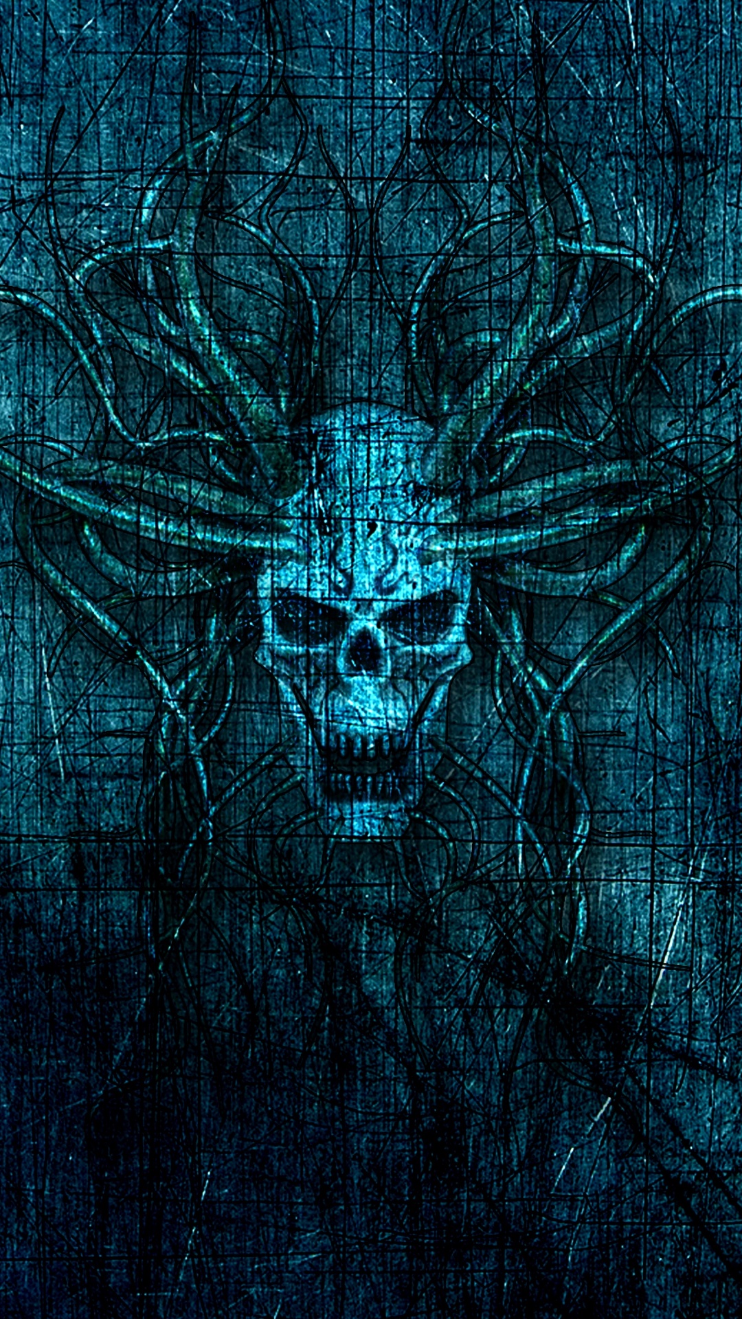 Lila Und Schwarze Spinnenskizze. Wallpaper in 1080x1920 Resolution