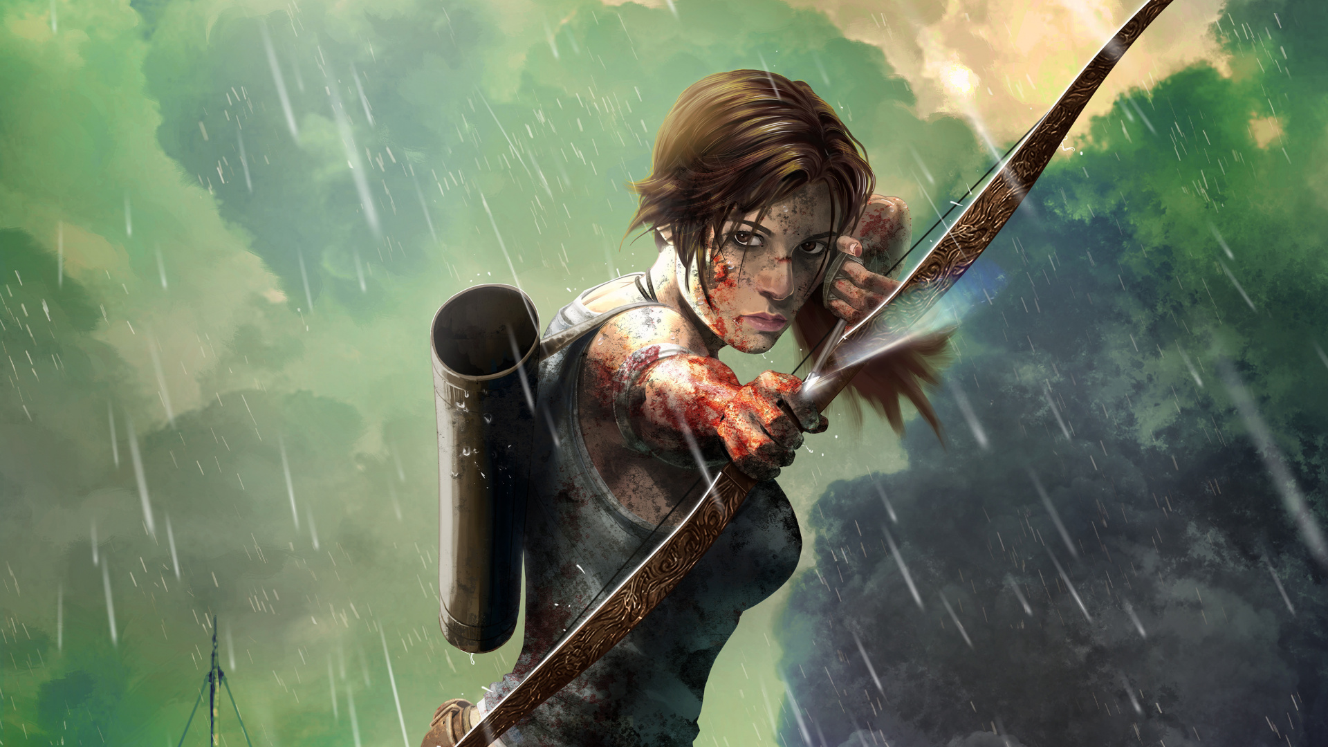Tomb Raider, Lara Croft, Pc-Spiel, Illustration, Adventure. Wallpaper in 1920x1080 Resolution