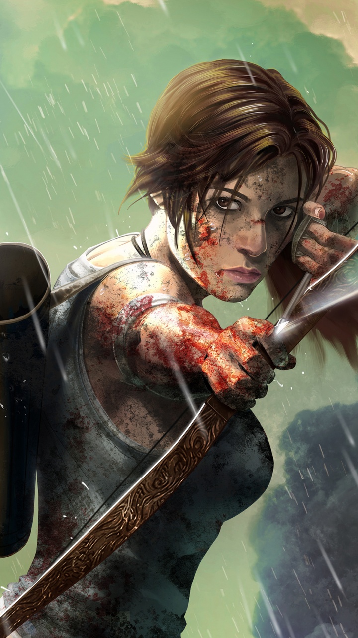 Tomb Raider, Lara Croft, Pc-Spiel, Illustration, Adventure. Wallpaper in 720x1280 Resolution