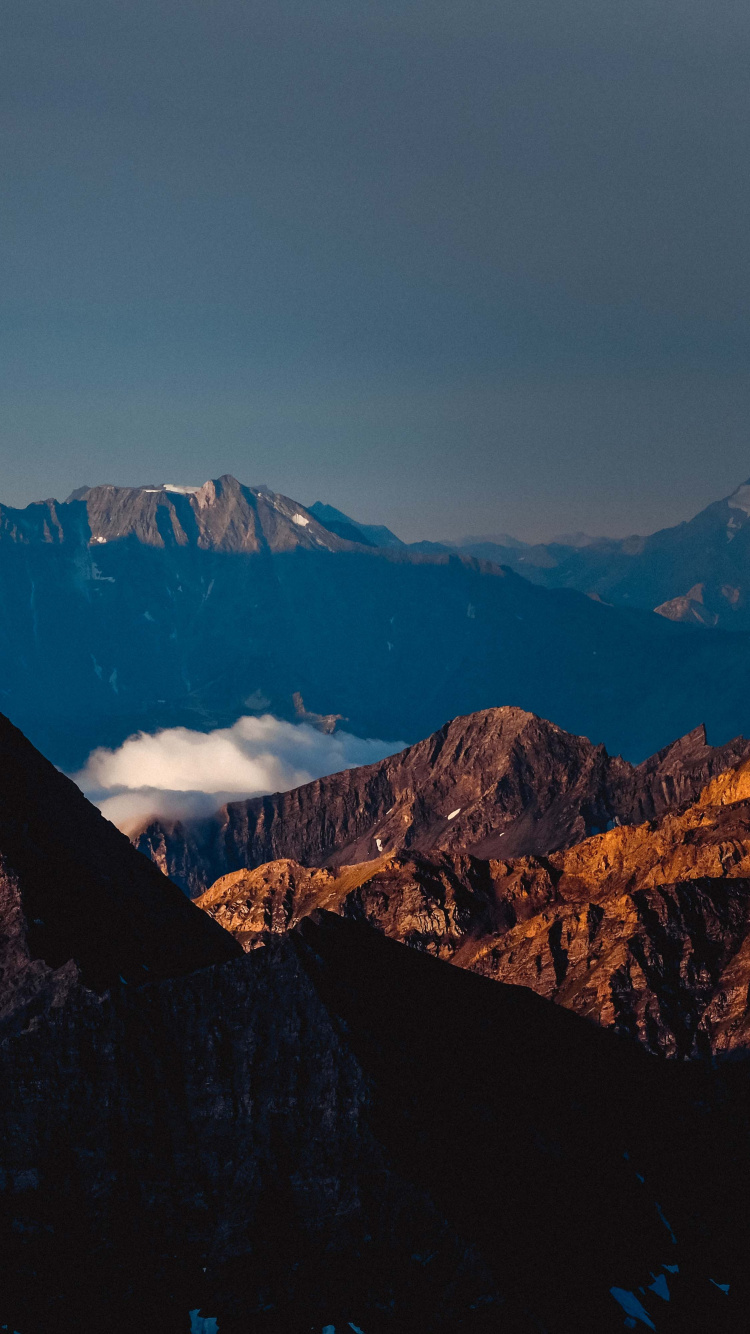 Cloud, Naturlandschaft, Hochland, Schnee, Horizont. Wallpaper in 750x1334 Resolution