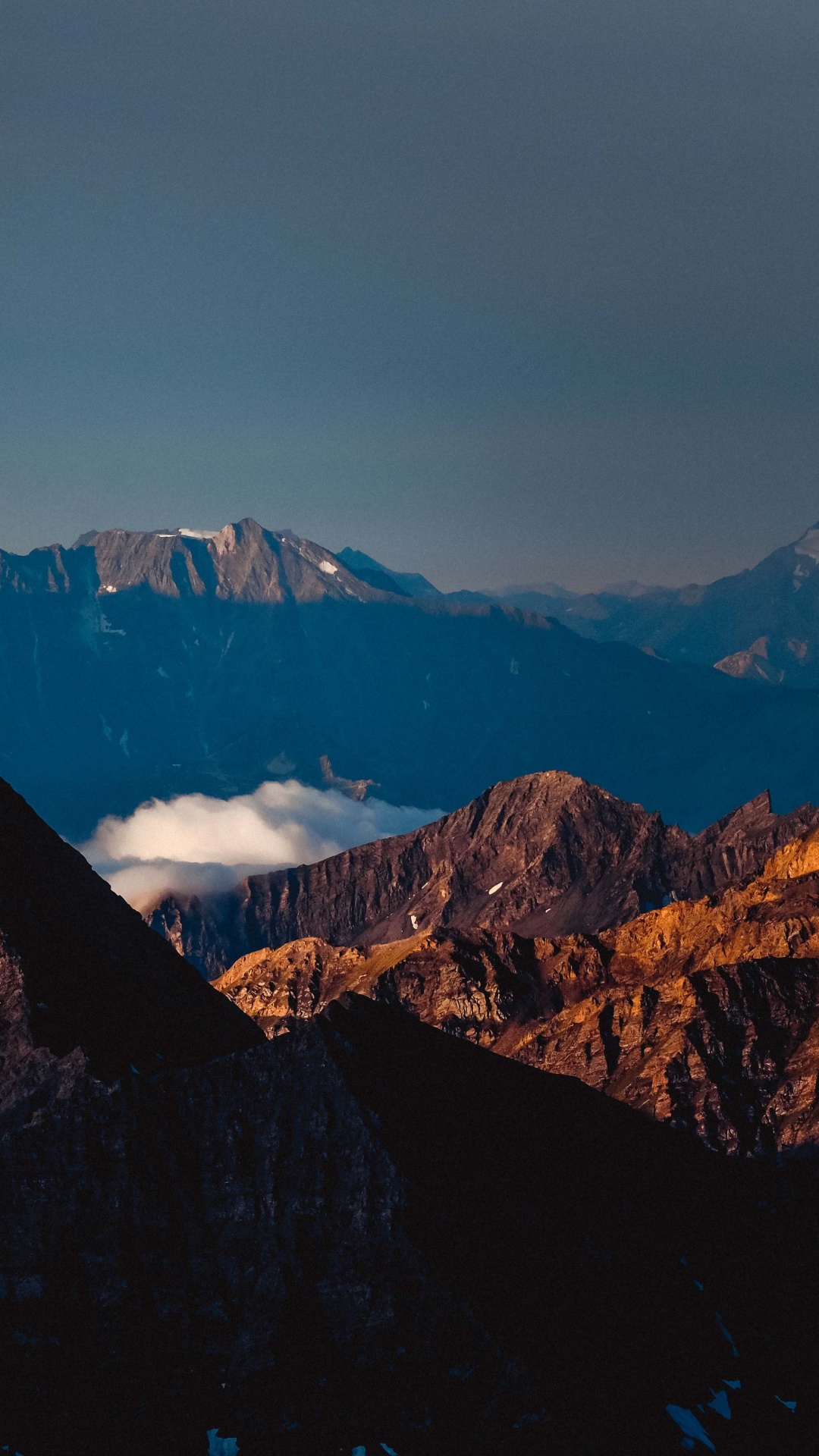 Mountain, Cloud, Natural Landscape, Highland, Snow. Wallpaper in 1080x1920 Resolution