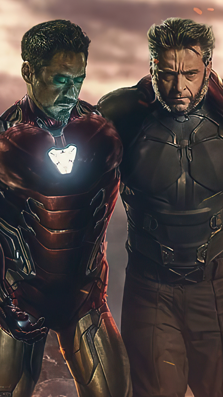 Iron Man 4 2021, Hugh Jackman, Iron Man, Wolverine, Spider-man. Wallpaper in 750x1334 Resolution