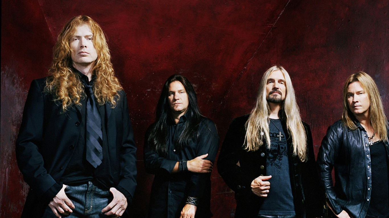 Dave Mustaine, Performance, Musician, Megadeth 16 9, Darkness. Wallpaper in 1366x768 Resolution