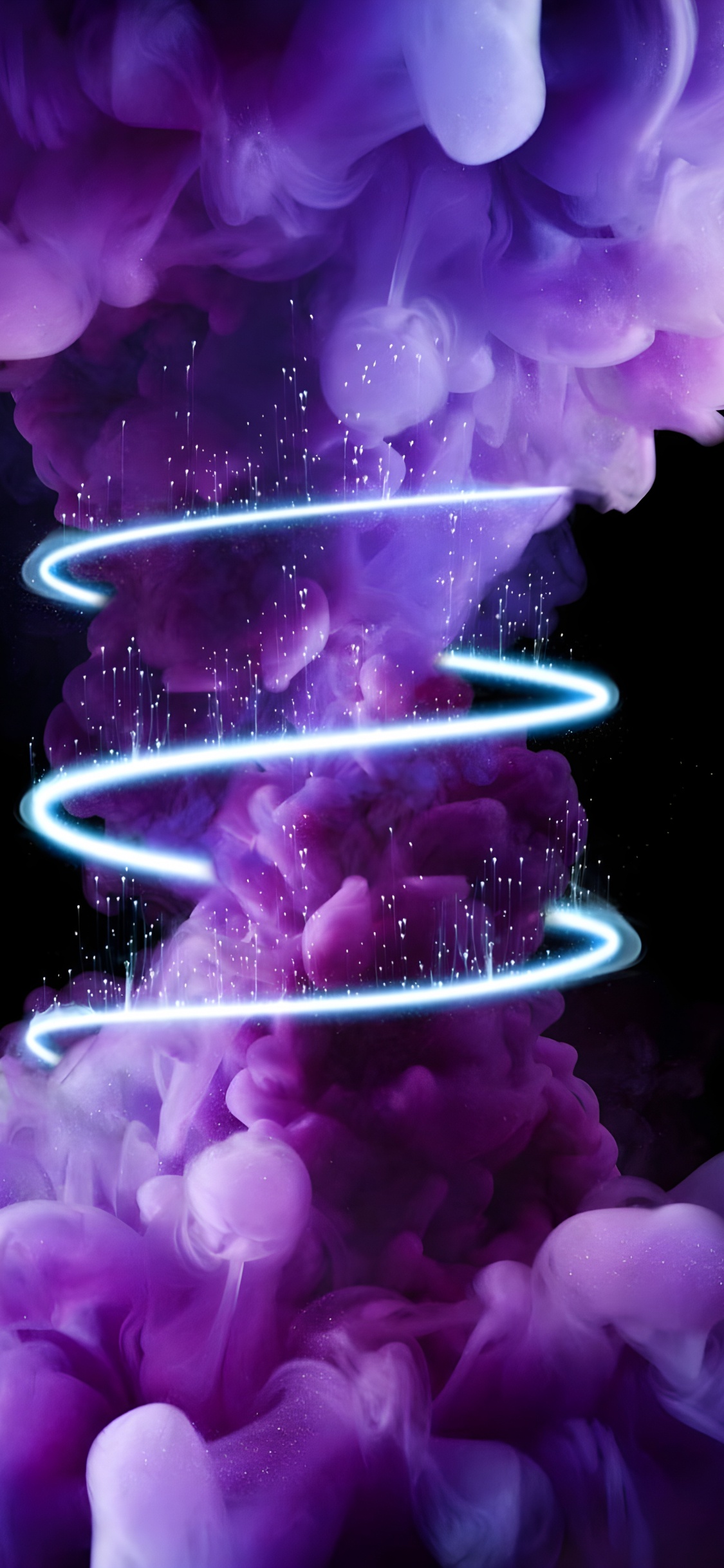 Download 1125x2436 Wallpaper Android, Purple, Petal, Light, Blue Android, Purple, Petal, Light, Blue. Wallpaper in 1125x2436 Resolution