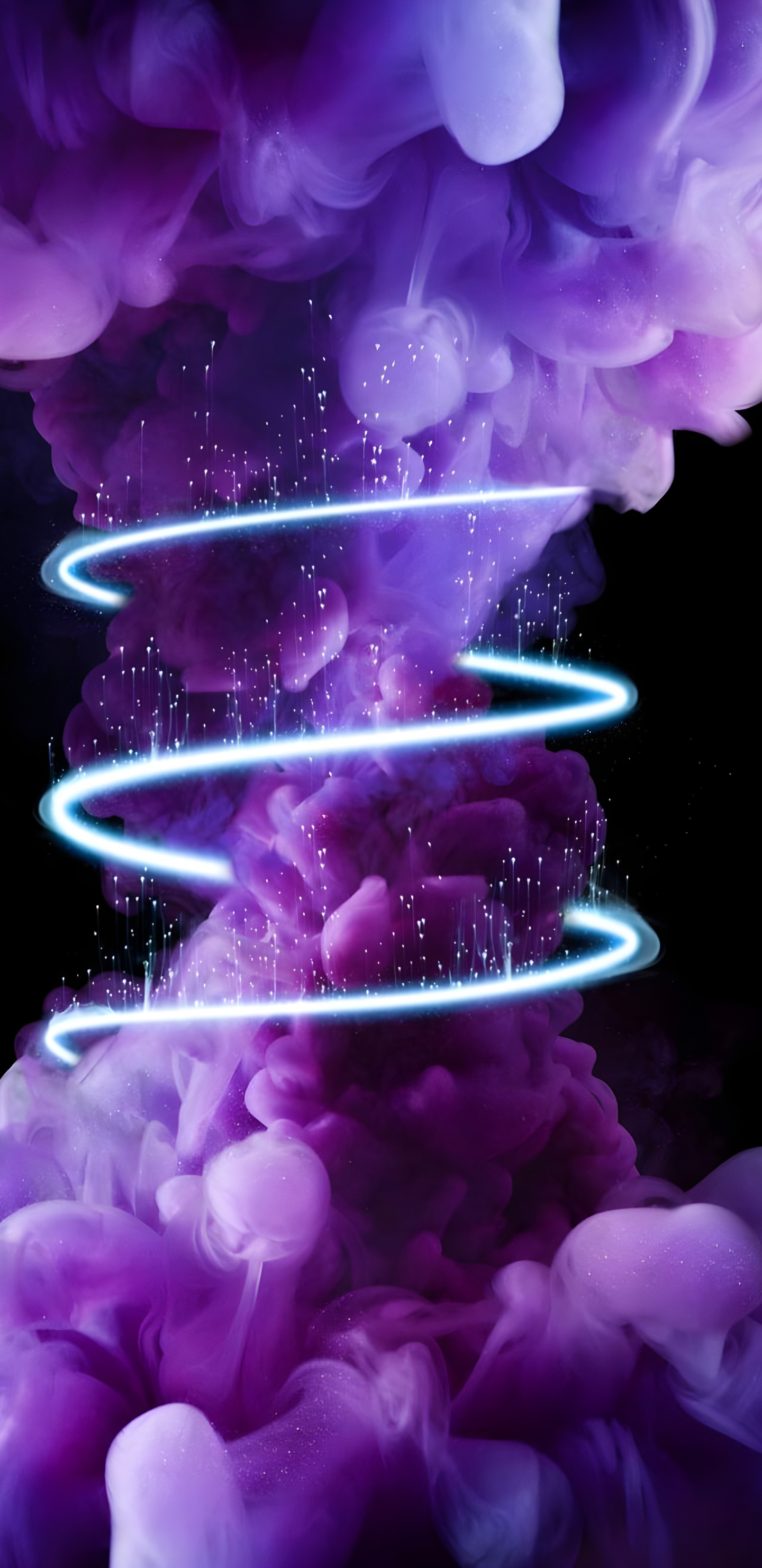 Android, Purple, Pétale, Lumière, Blue. Wallpaper in 1440x2960 Resolution