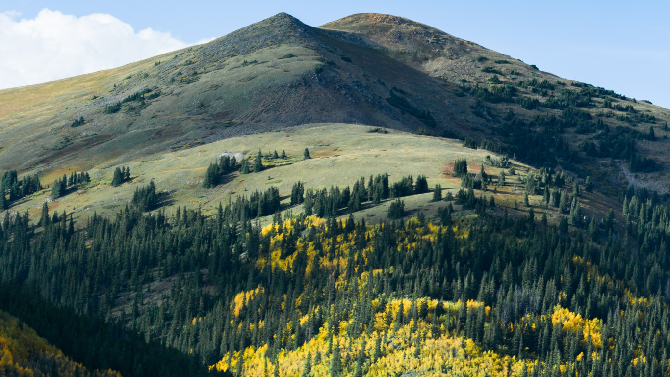 Mountainous Landforms, Nature, Mountain, Wilderness, Vegetation. Wallpaper in 1366x768 Resolution