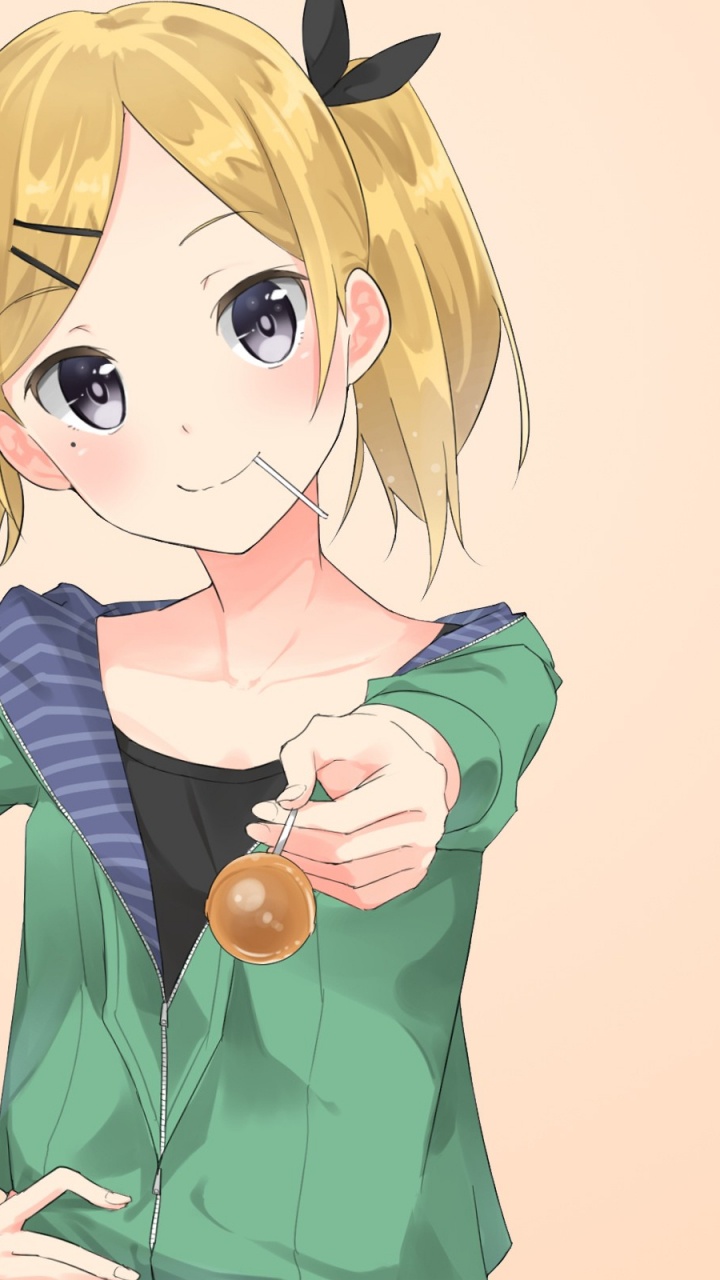 Blonde Haired Girl Anime Character. Wallpaper in 720x1280 Resolution