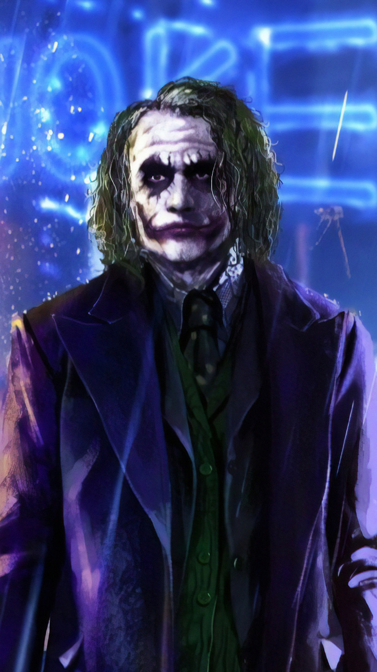 Homme en Veste de Costume Noir Debout Devant Une Signalisation Lumineuse au Néon Bleu et Rouge. Wallpaper in 750x1334 Resolution