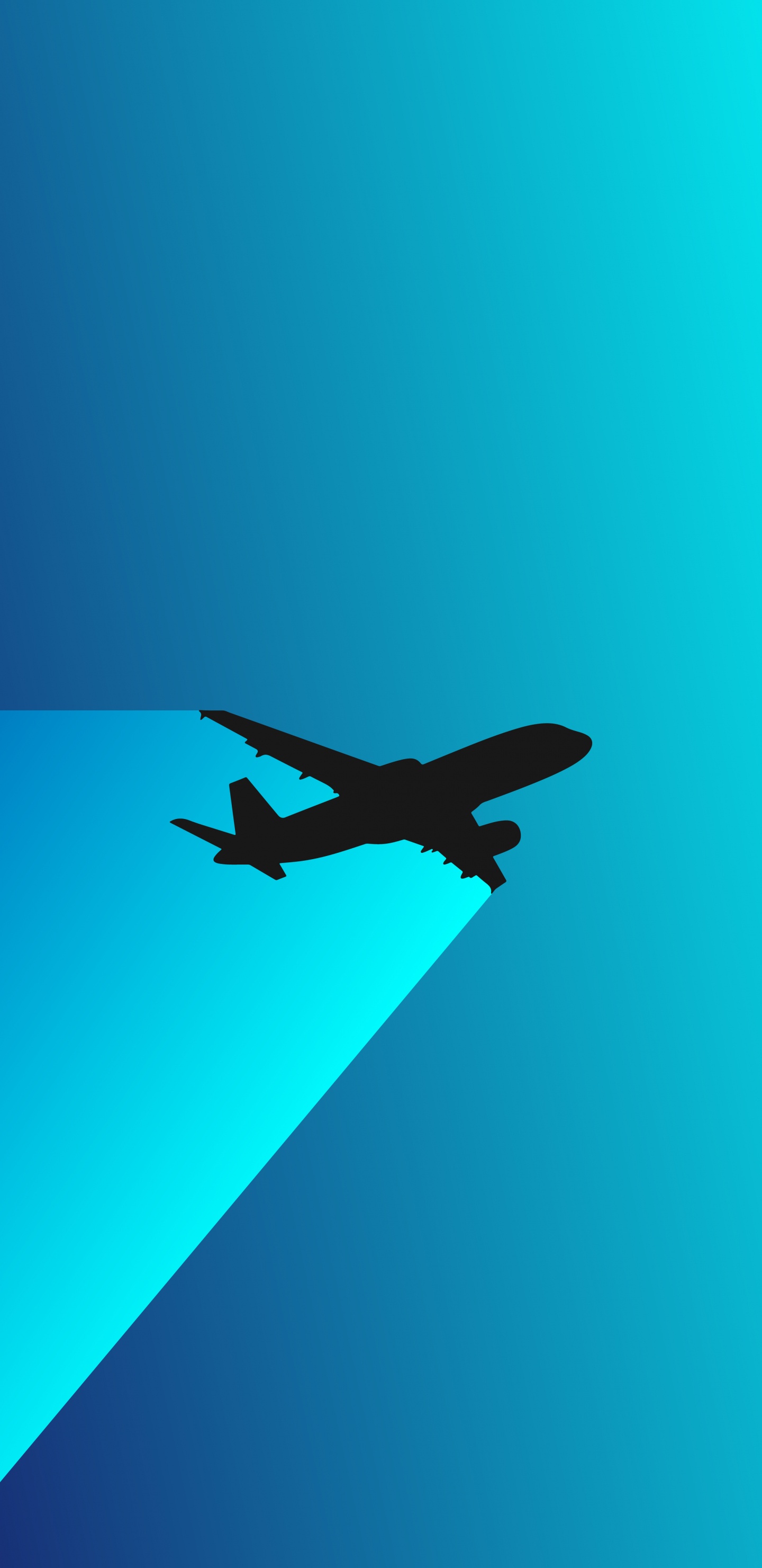 Minimalismus, Minimslist Flugzeug, Flugreise, Flug, Luft-und Raumfahrttechnik. Wallpaper in 1440x2960 Resolution