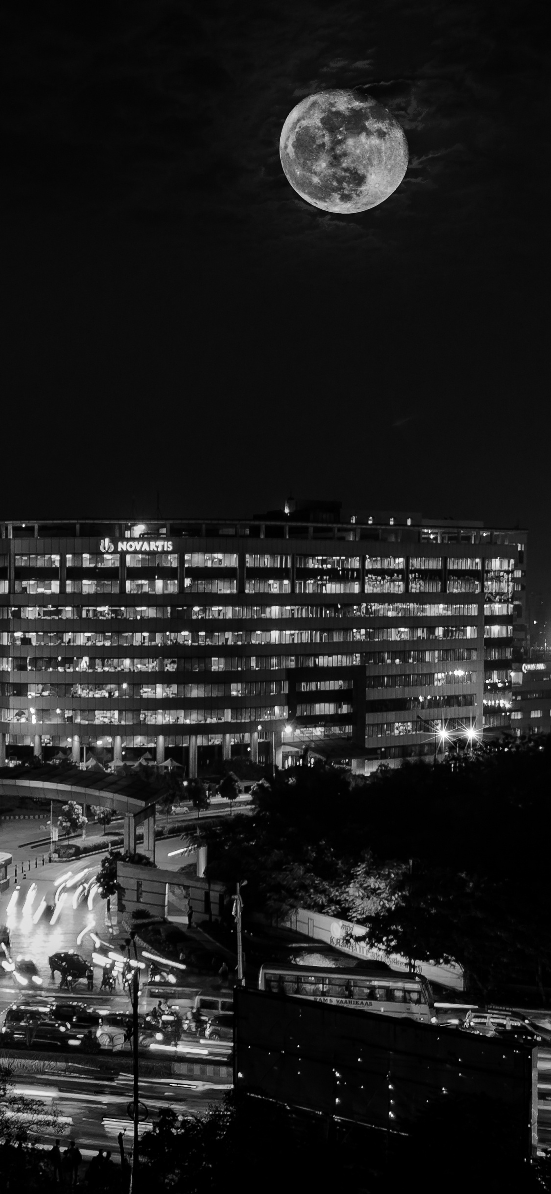 Grayscale Photo of City Buildings. Wallpaper in 1125x2436 Resolution