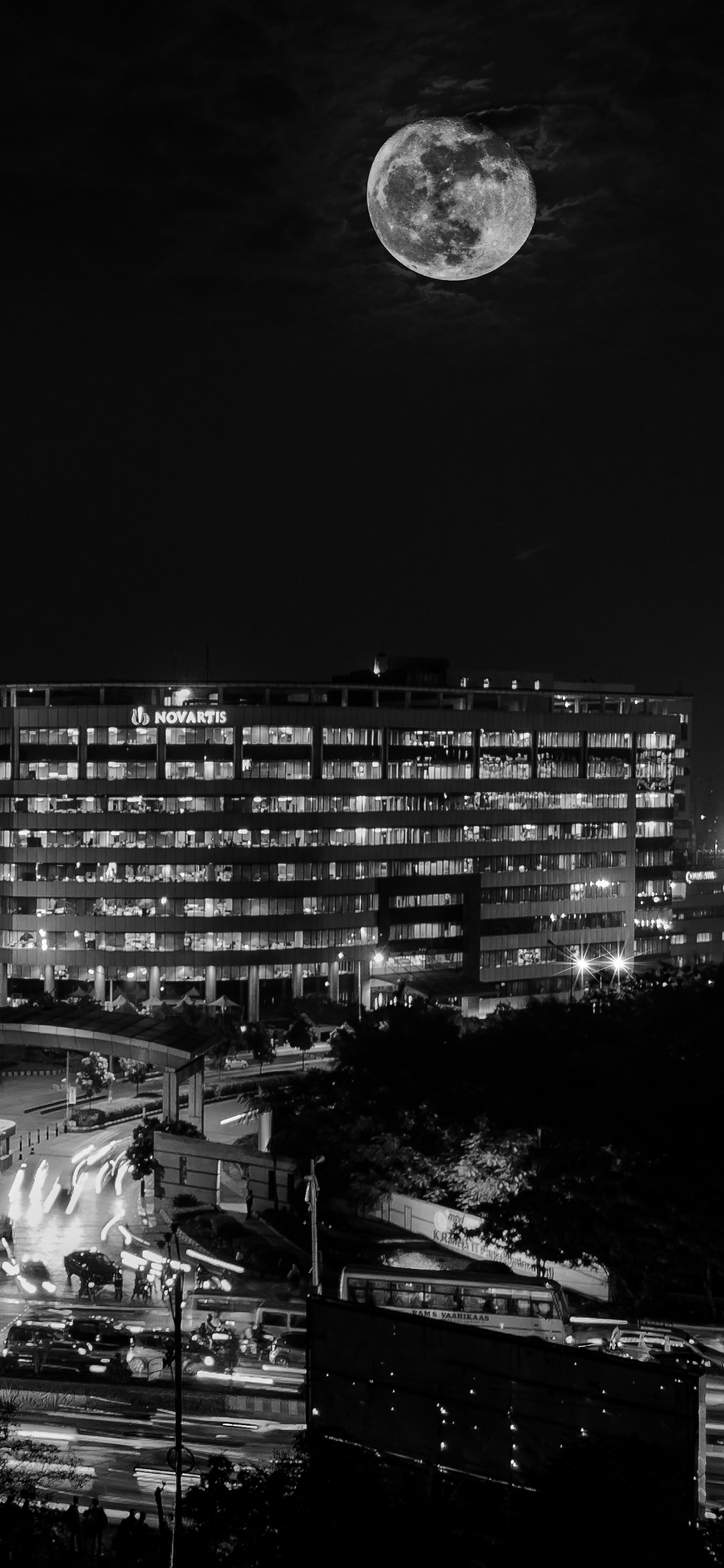 Grayscale Photo of City Buildings. Wallpaper in 1242x2688 Resolution