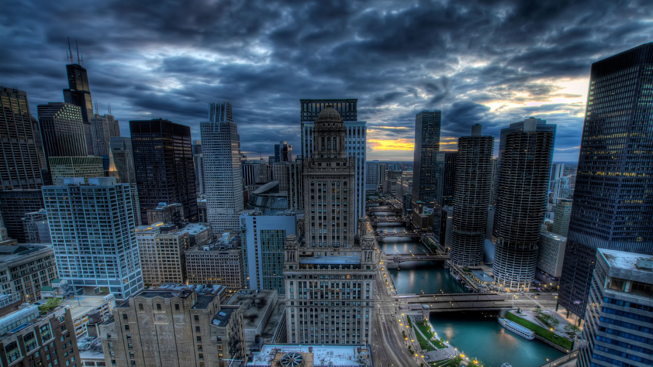 Aerial View of City Buildings During Daytime. Wallpaper in 1280x720 Resolution