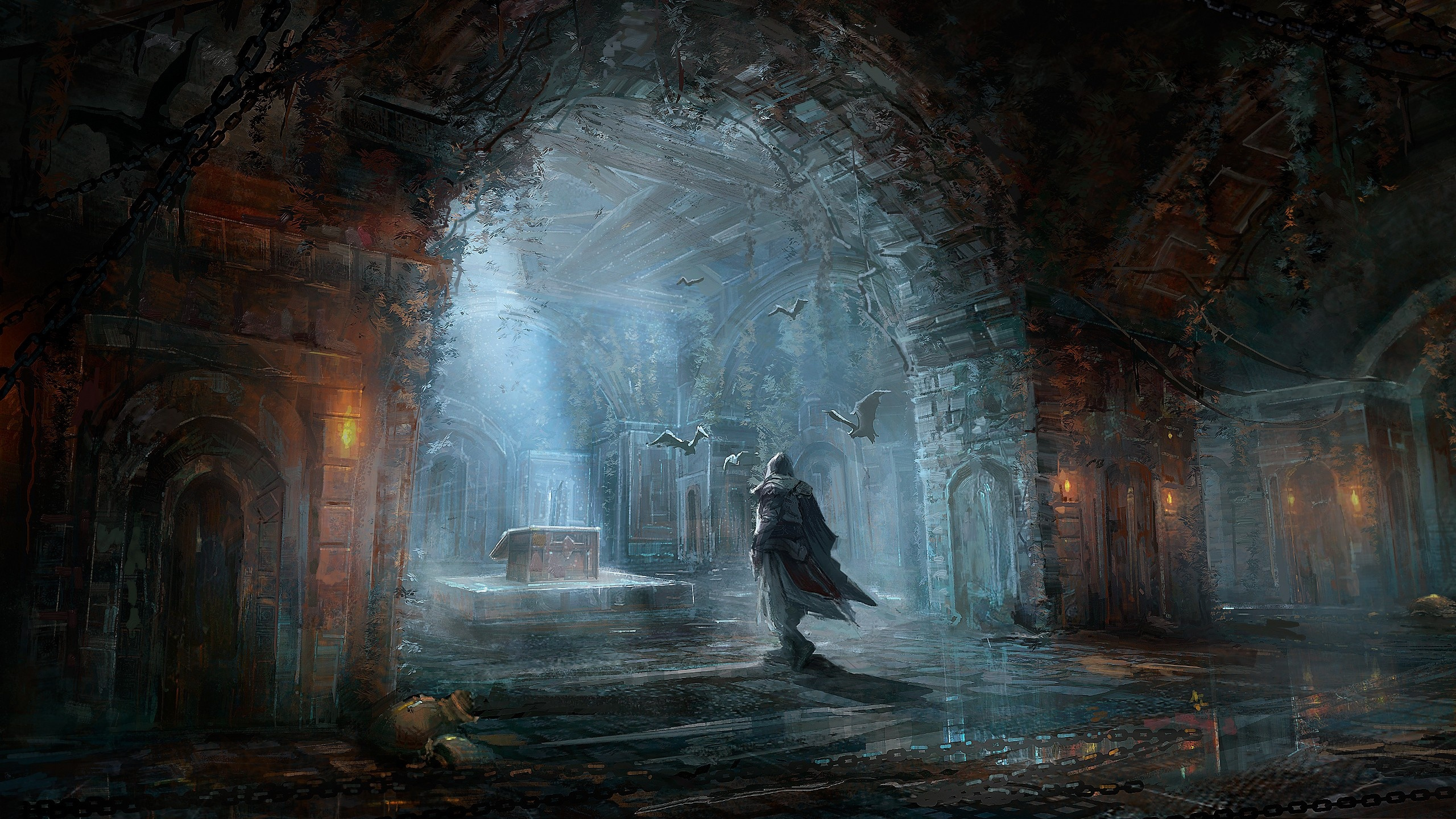 Assassins Creed Brotherhood, Assassins Creed Revelations, Wasser, Wasserspiel, Assassins Creed III. Wallpaper in 2560x1440 Resolution