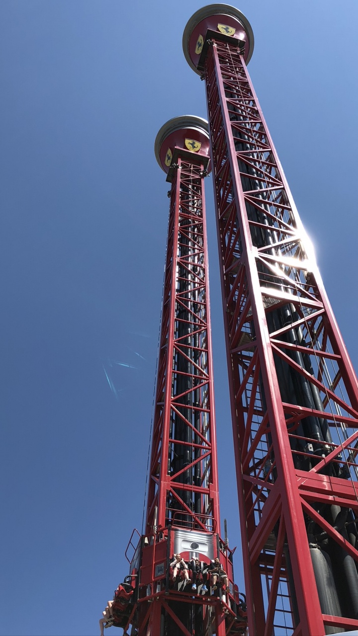Landmark, Tourist Attraction, Observation Tower, Blue, Red. Wallpaper in 720x1280 Resolution