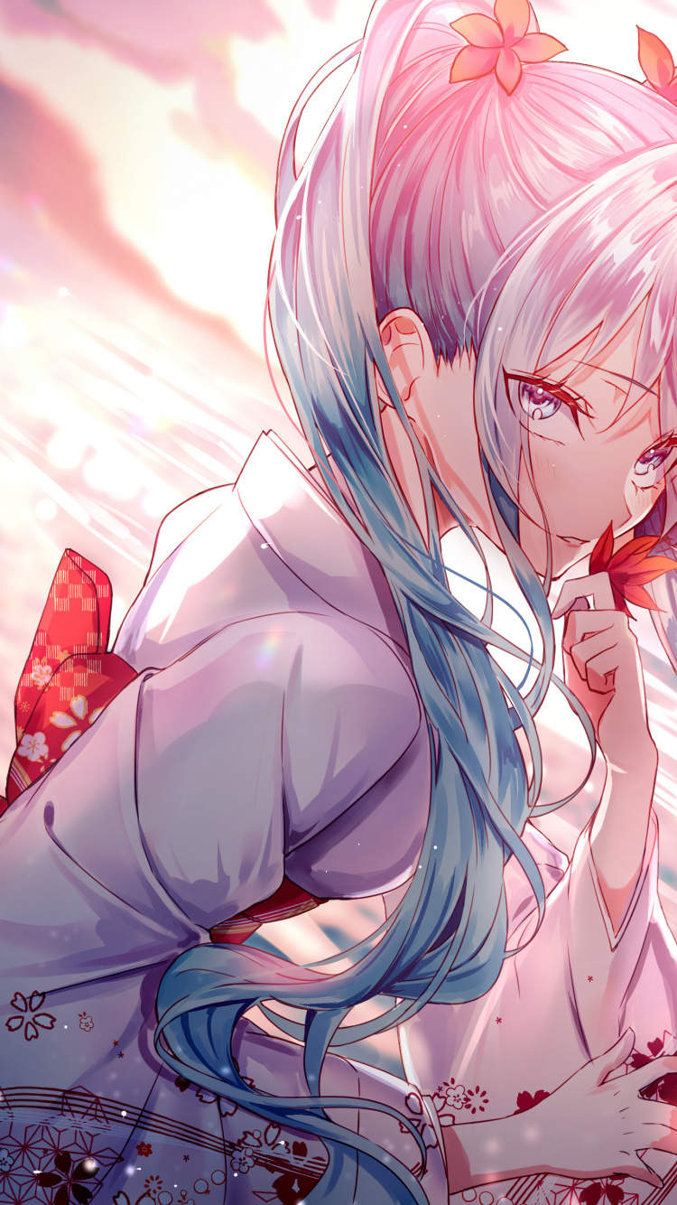 Chica Anime Con Cabello Azul, Hatsune Miku, Anime, Anime Girl, Miku Hatsune. Wallpaper in 750x1334 Resolution