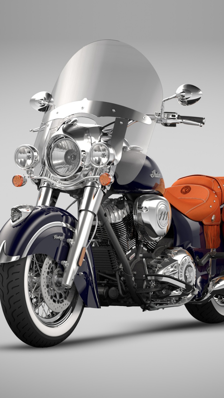 Moto Cruiser Orange et Argent. Wallpaper in 720x1280 Resolution