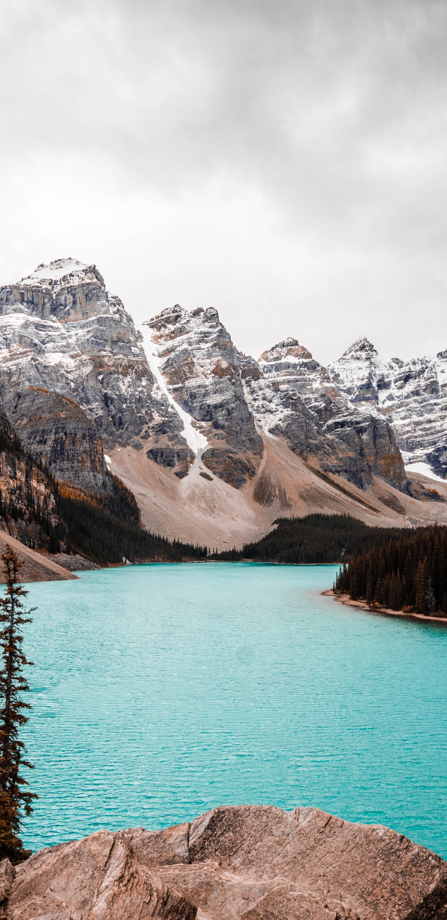 Moraine Lake, Lake, Mountain, Lake Louise, Glacial Lake. Wallpaper in 1440x2960 Resolution