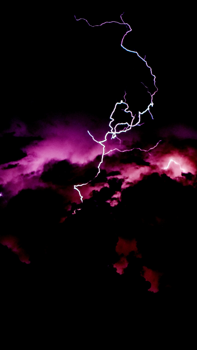 Obscurité, Lecteur Web, Thunder, Foudre, Atmosphère. Wallpaper in 750x1334 Resolution