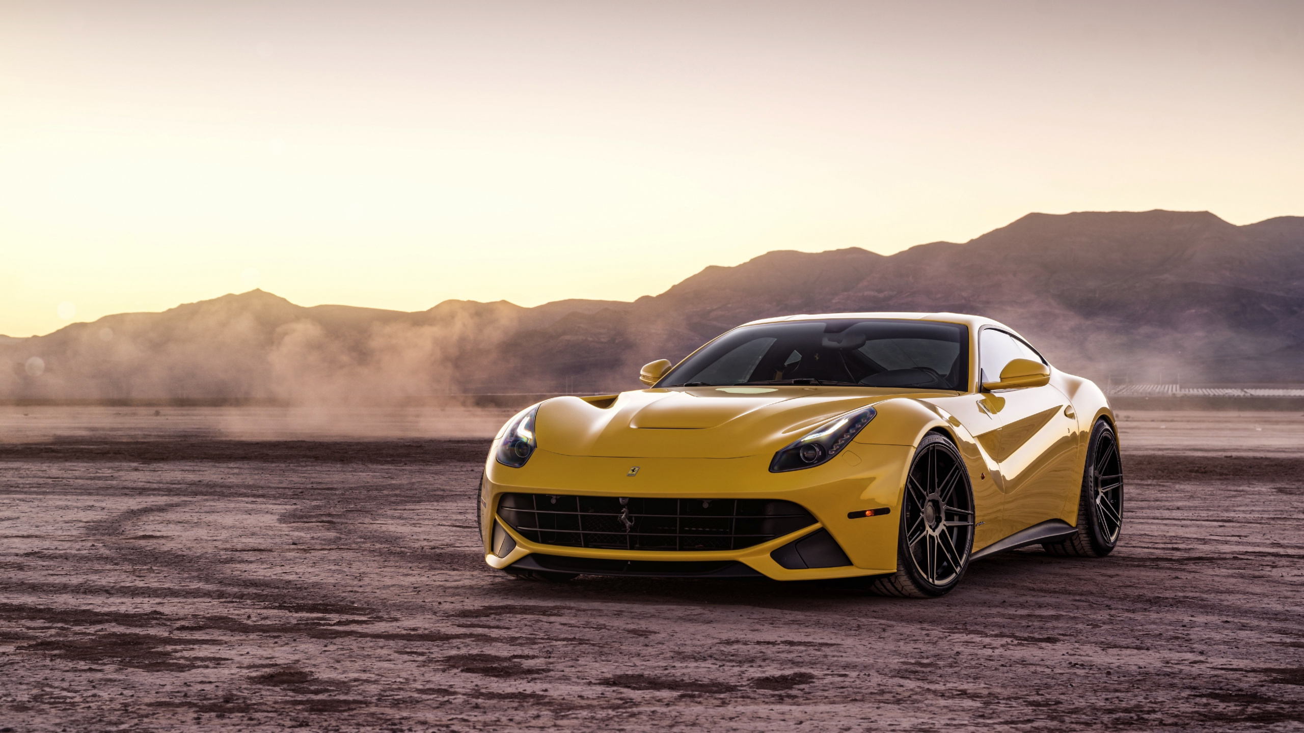 Lamborghini Aventador Amarillo en Campo Marrón Durante el Día. Wallpaper in 2560x1440 Resolution