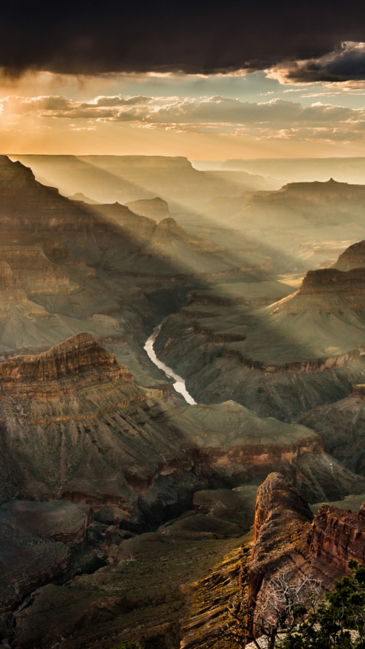 荒地, 黎明, 科罗拉多河, 早上, 天空 壁纸 750x1334 允许