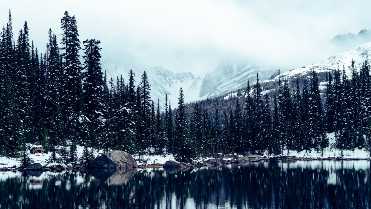 Jasper National Park, Saint Mary See, Moraine Lake, Jasper, Nationalpark. Wallpaper in 1280x720 Resolution